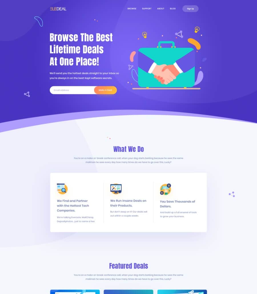 Templately - EleDeal - Deals Template Thumbnail