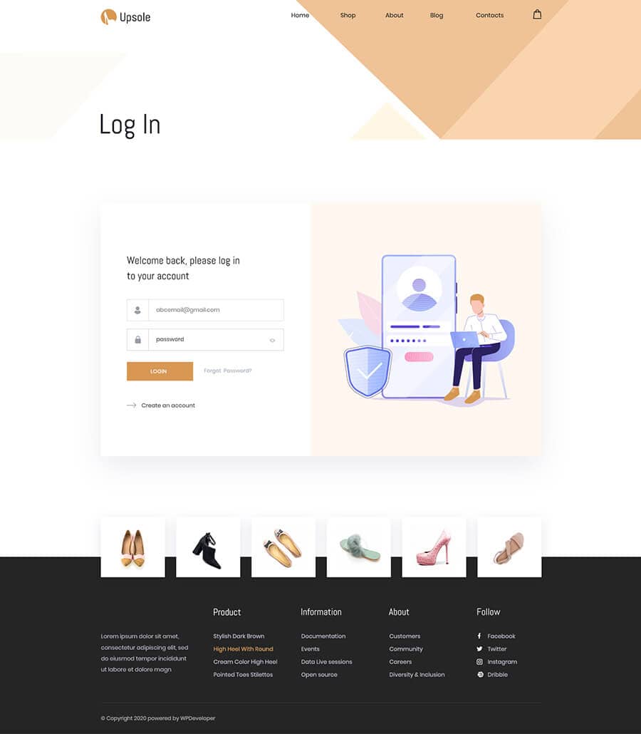 Templately - Upsole - WooCommerce Template For Shoe Store Thumbnail 2