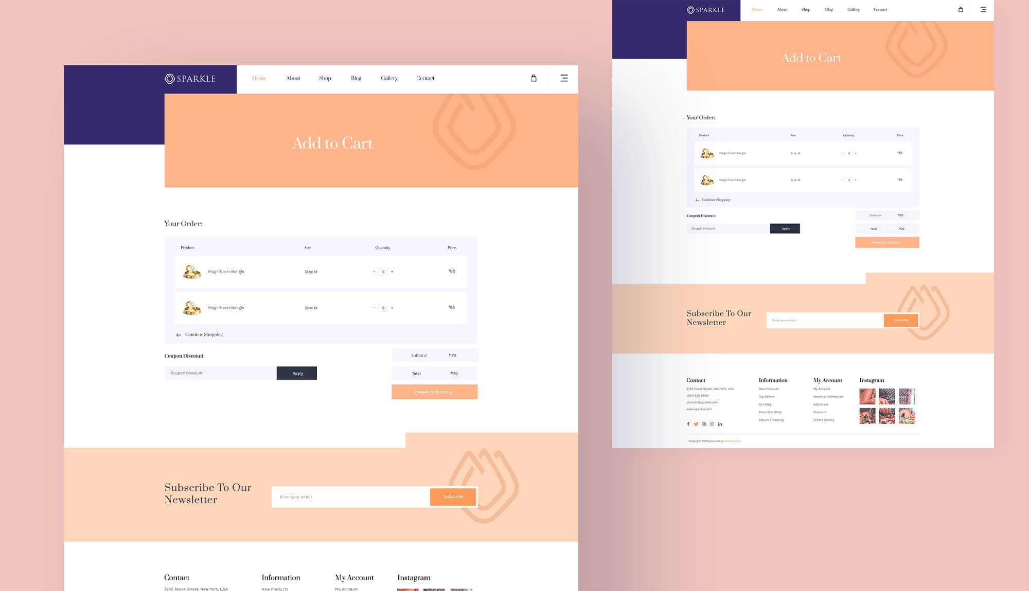 Sparkle Cart Page Banner