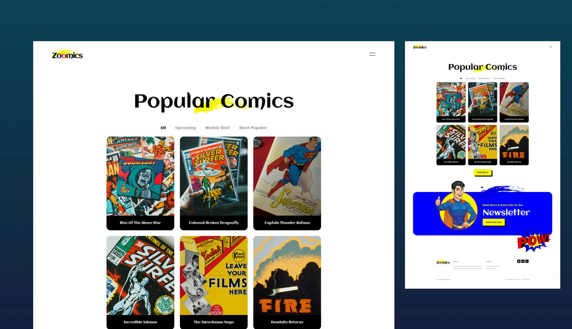 Zoomics Comic Collection Page Banner