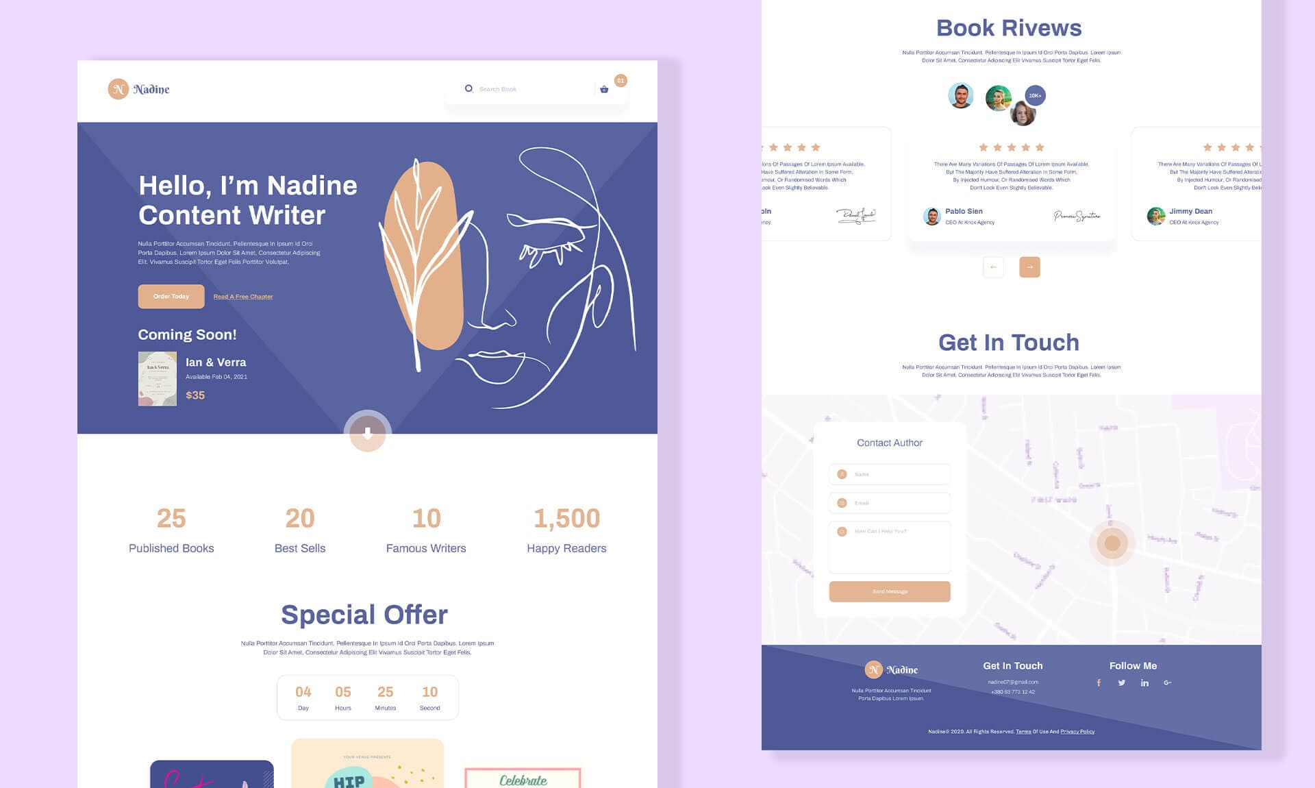 Nadine Footer Banner