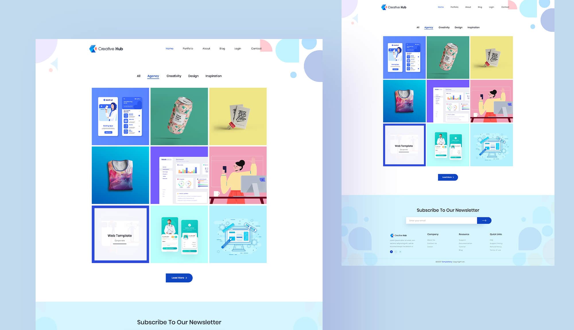 Creative Hub Portfolio Page Banner