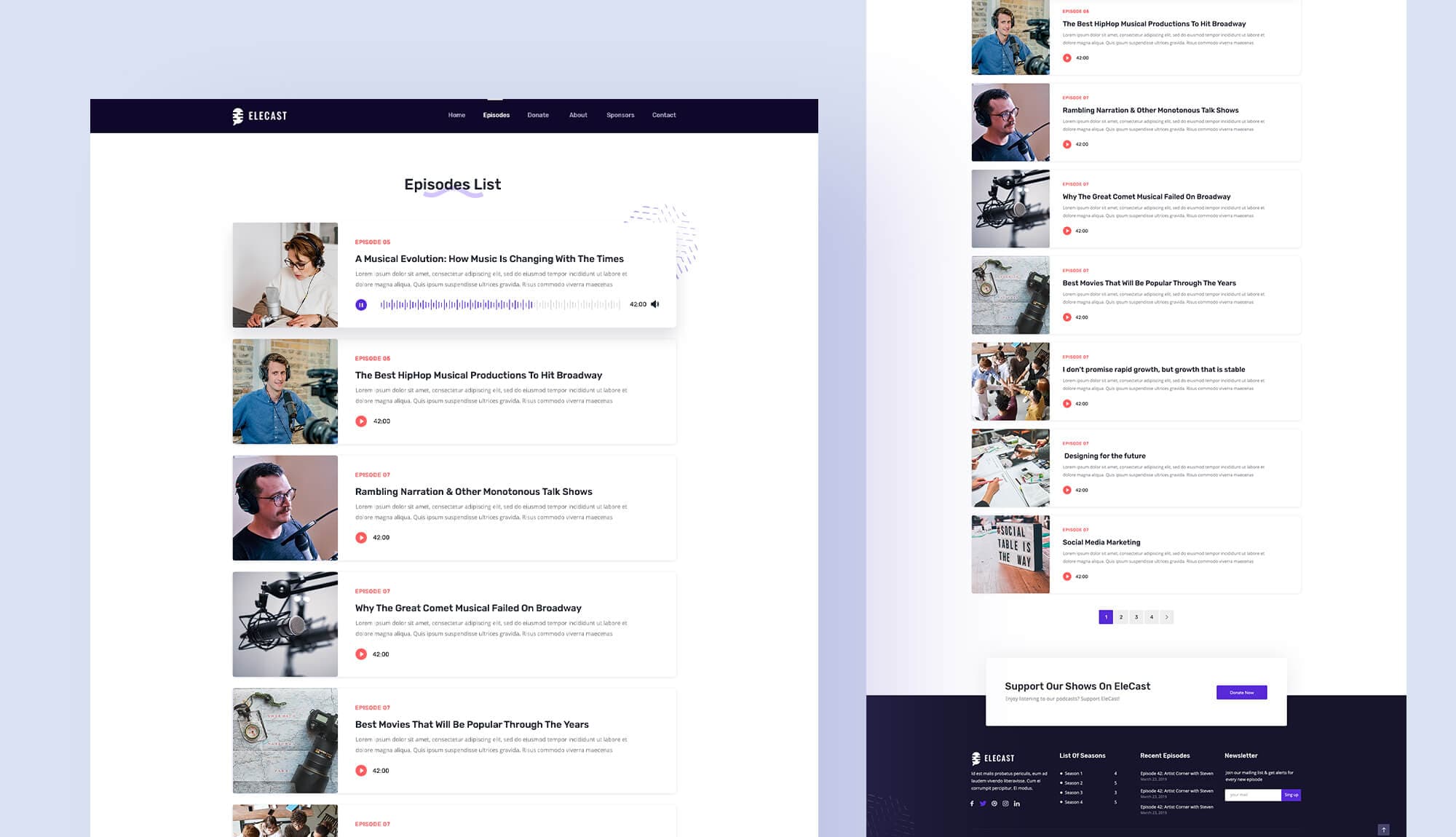 EleCast Episode List Page Banner