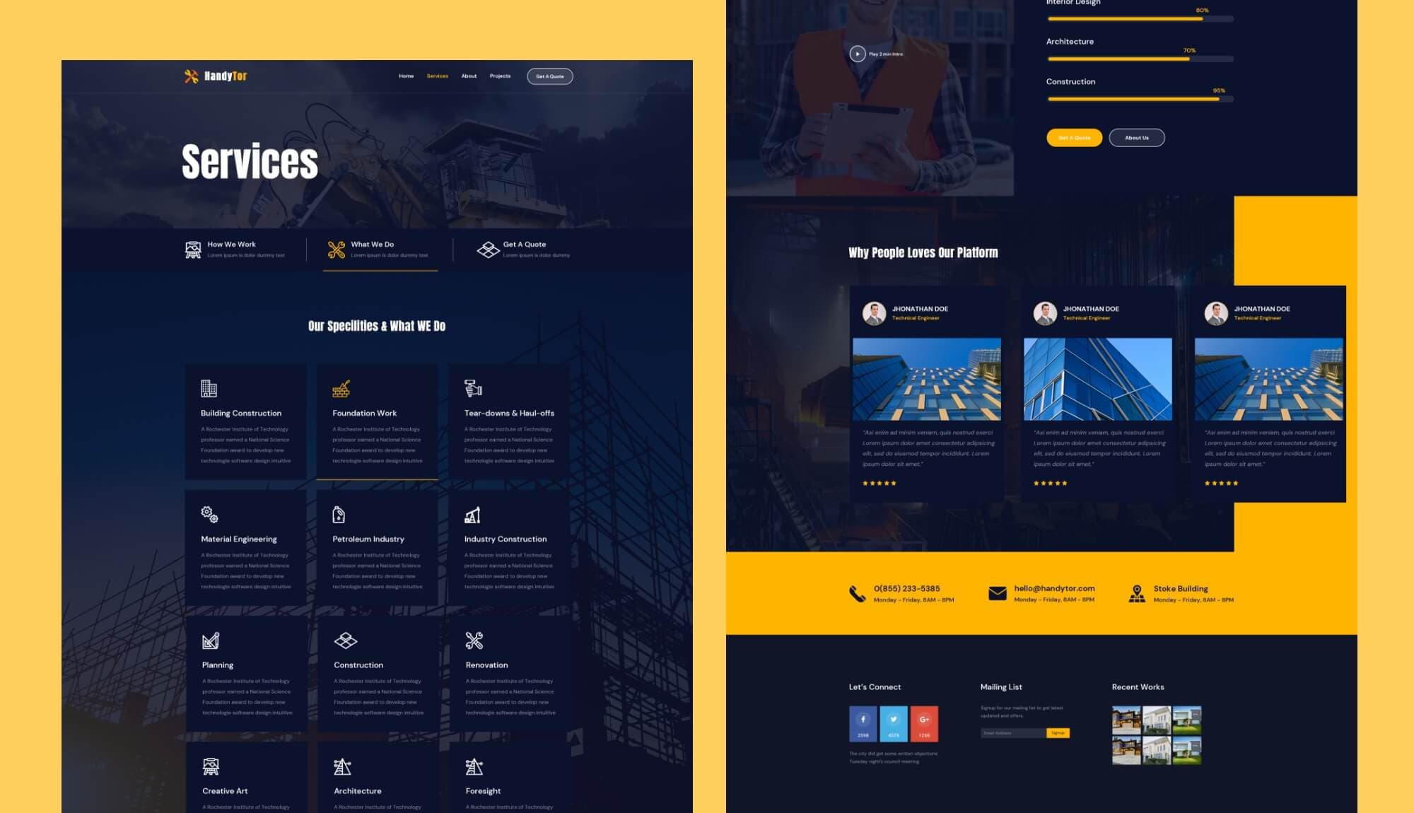 HandyTor Projects Page Banner