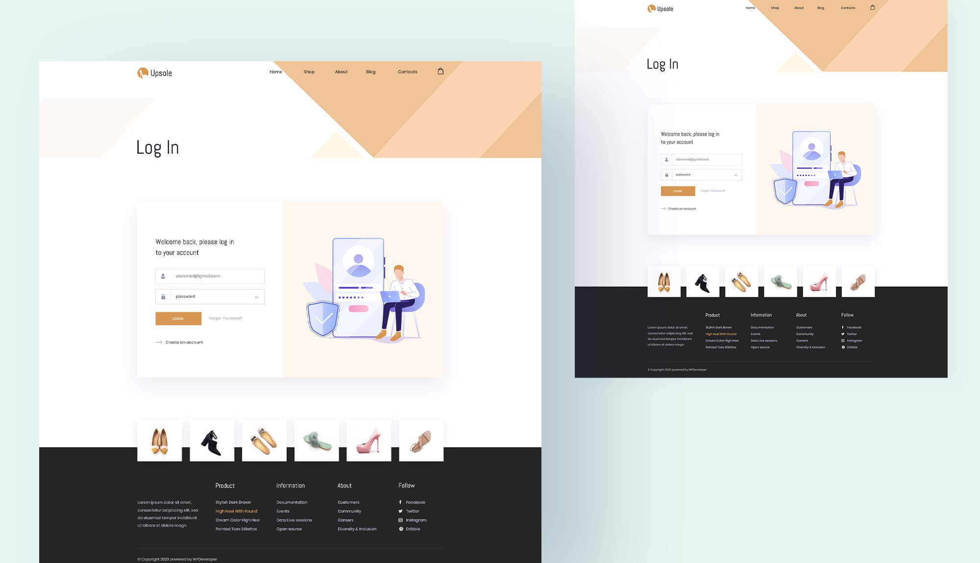 Upsole WooCommerce Template For Shoe Store Templately