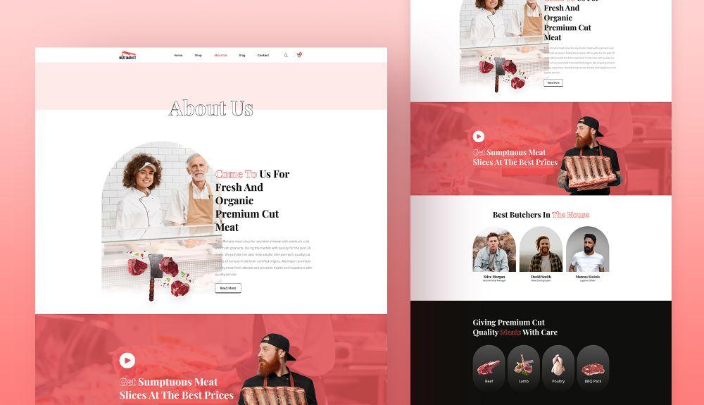 Meat Market About Us Page For Gutenberg Banner