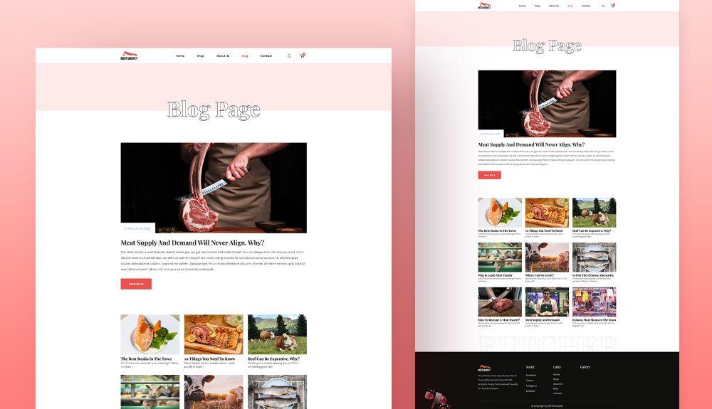 Meat Market Blog Page For Gutenberg Banner