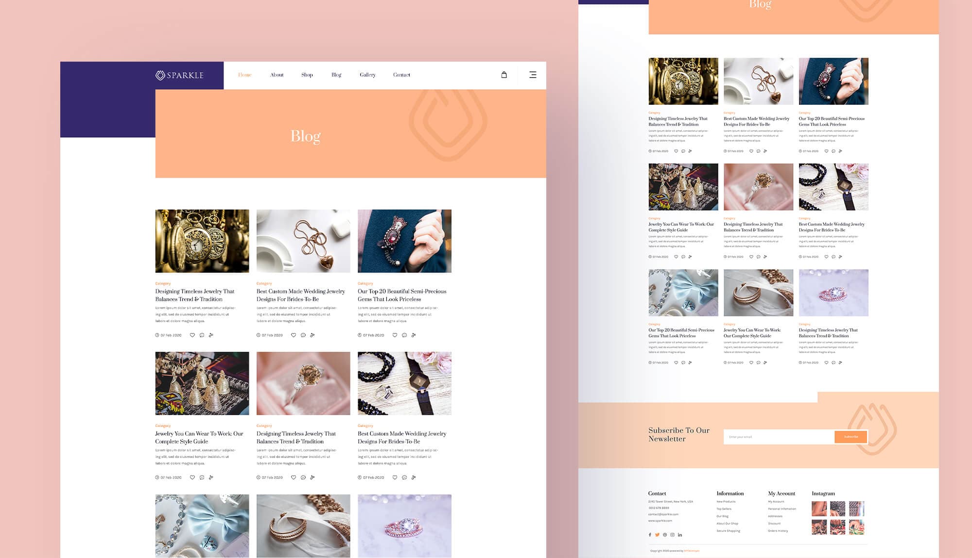 Sparkle Blog Page Banner