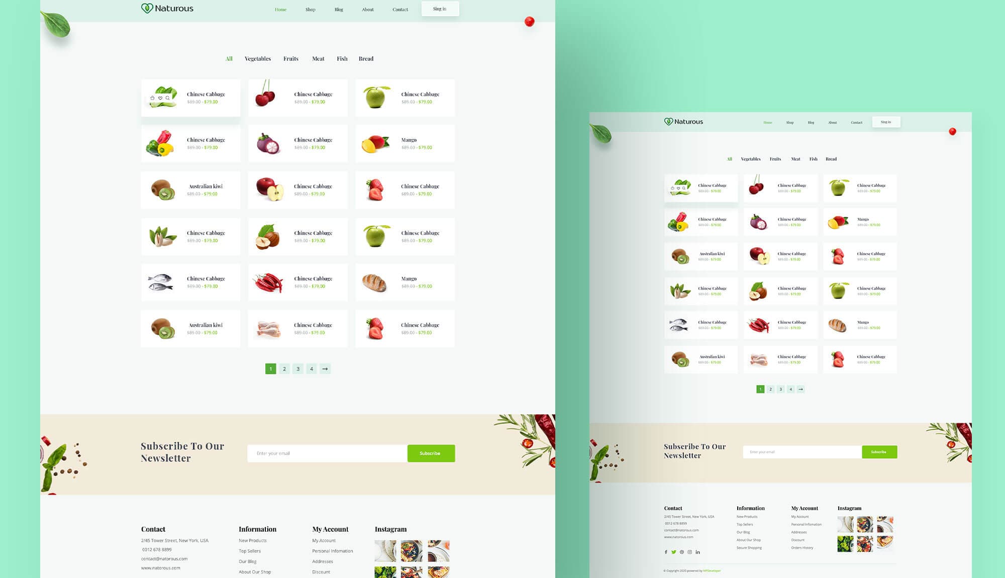 Naturous Shop List Page Banner