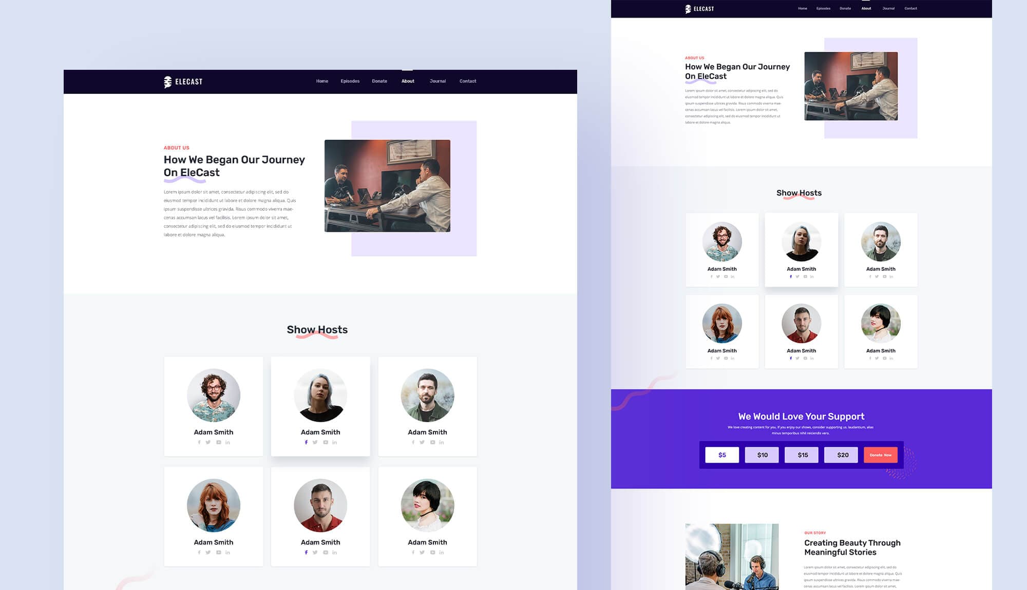 EleCast About Page Banner