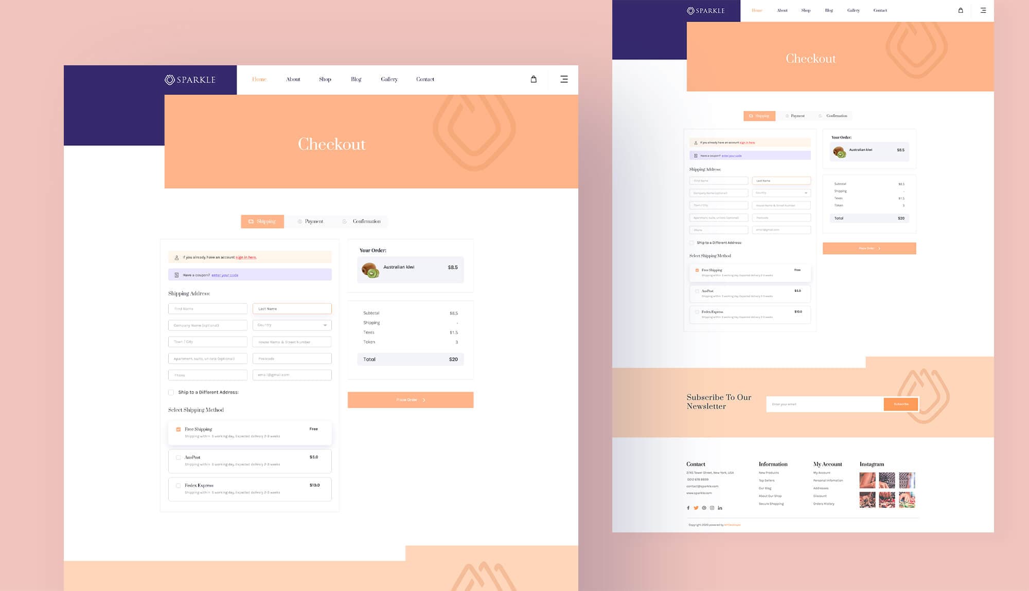 Sparkle Checkout Page Banner
