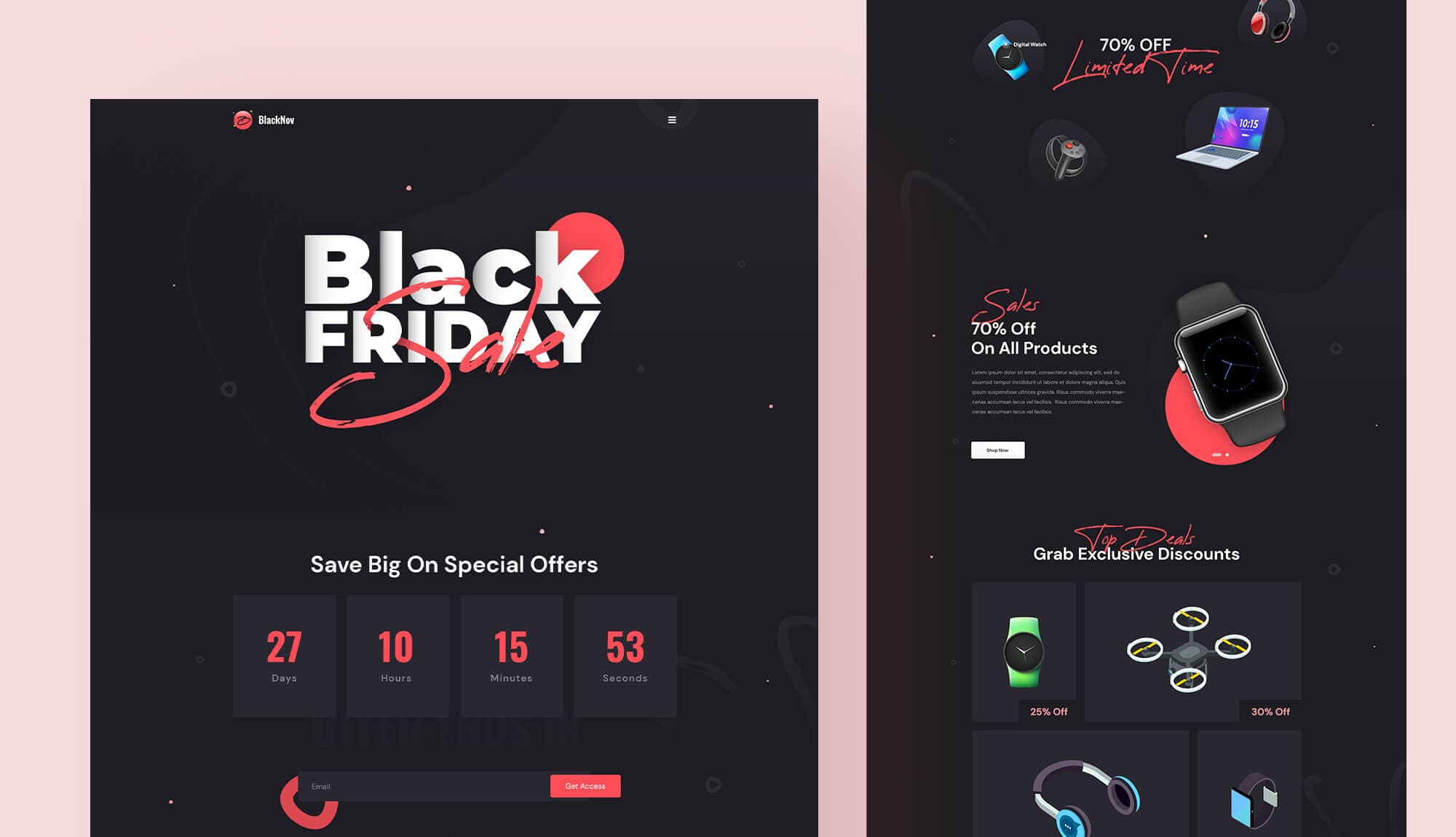 BlackNov - Black Friday Landing Page Banner