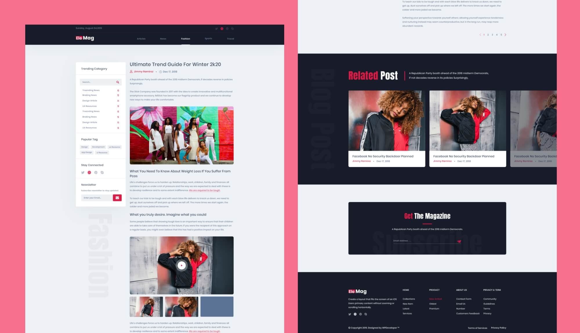 ModeMag Fashion Magazine Template Details Page Banner