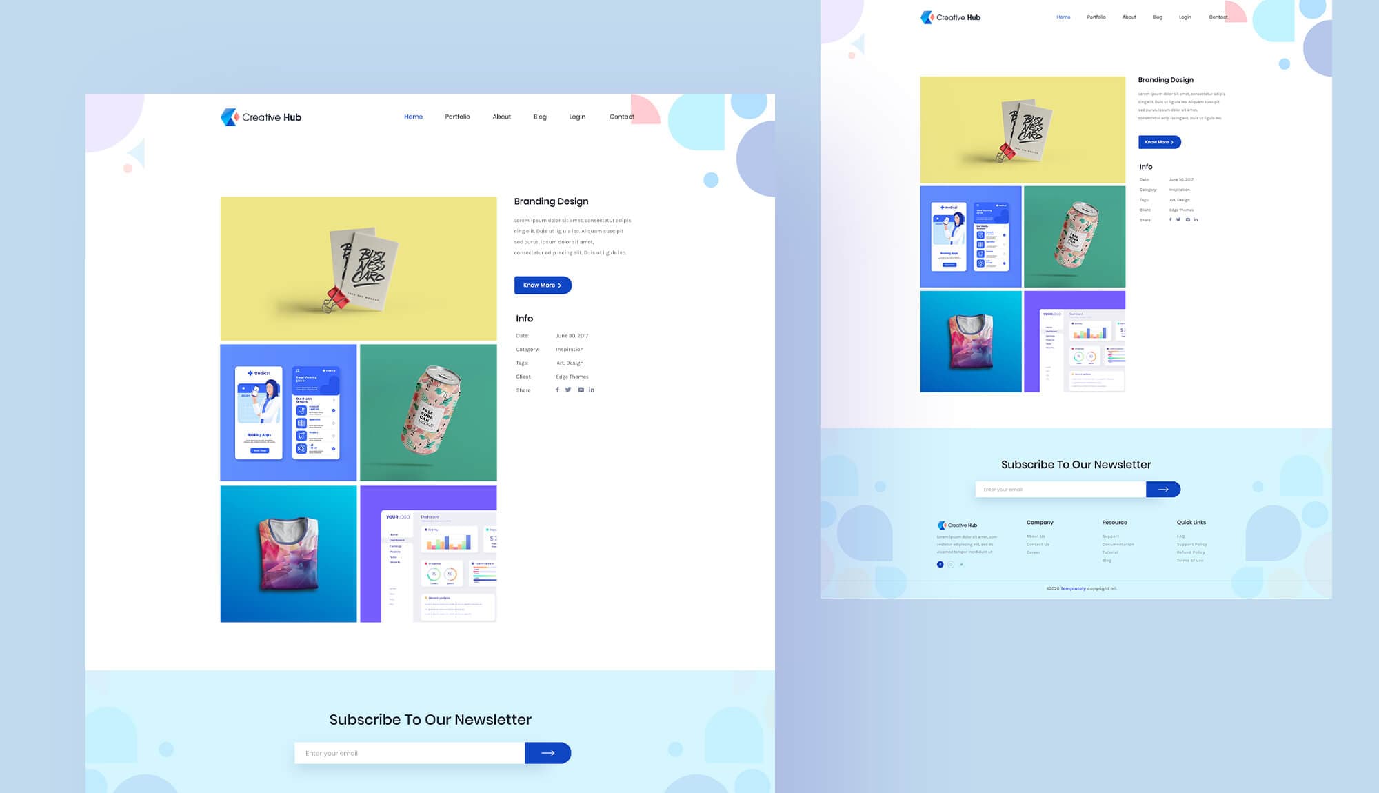 Creative Hub Portfolio Details Page Banner