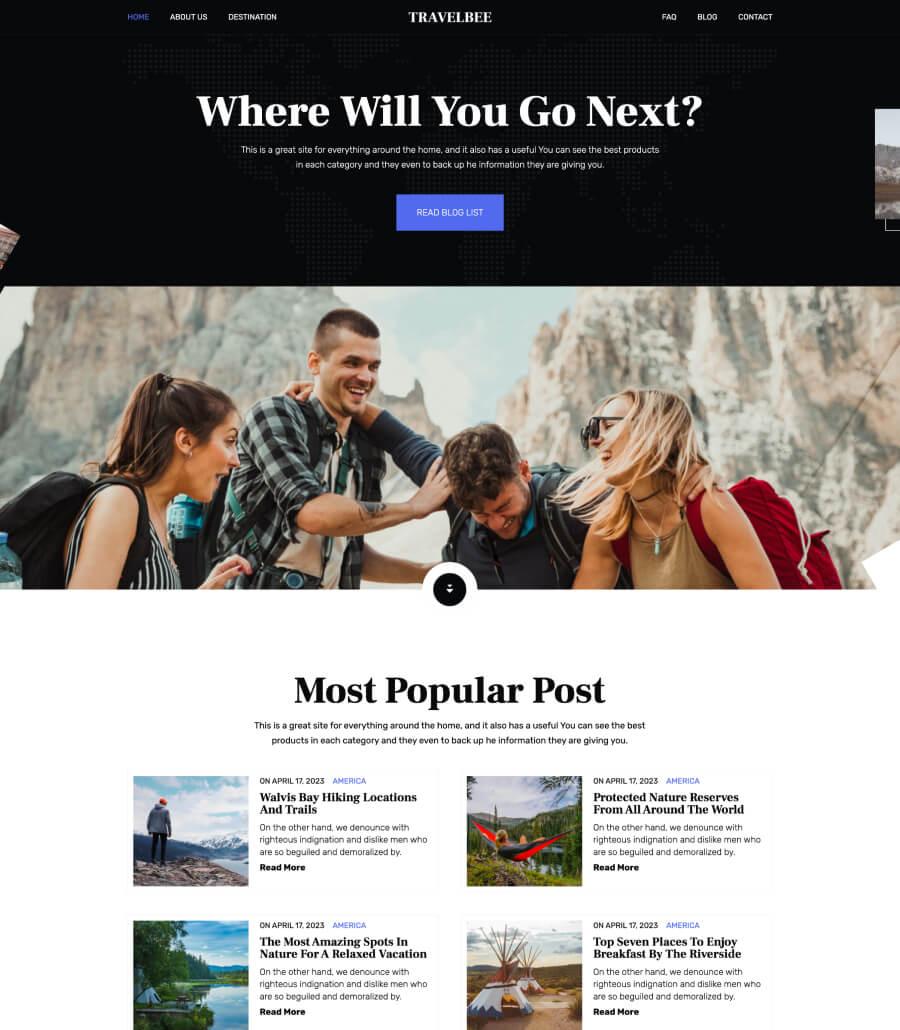 Travel Website Templates & Examples