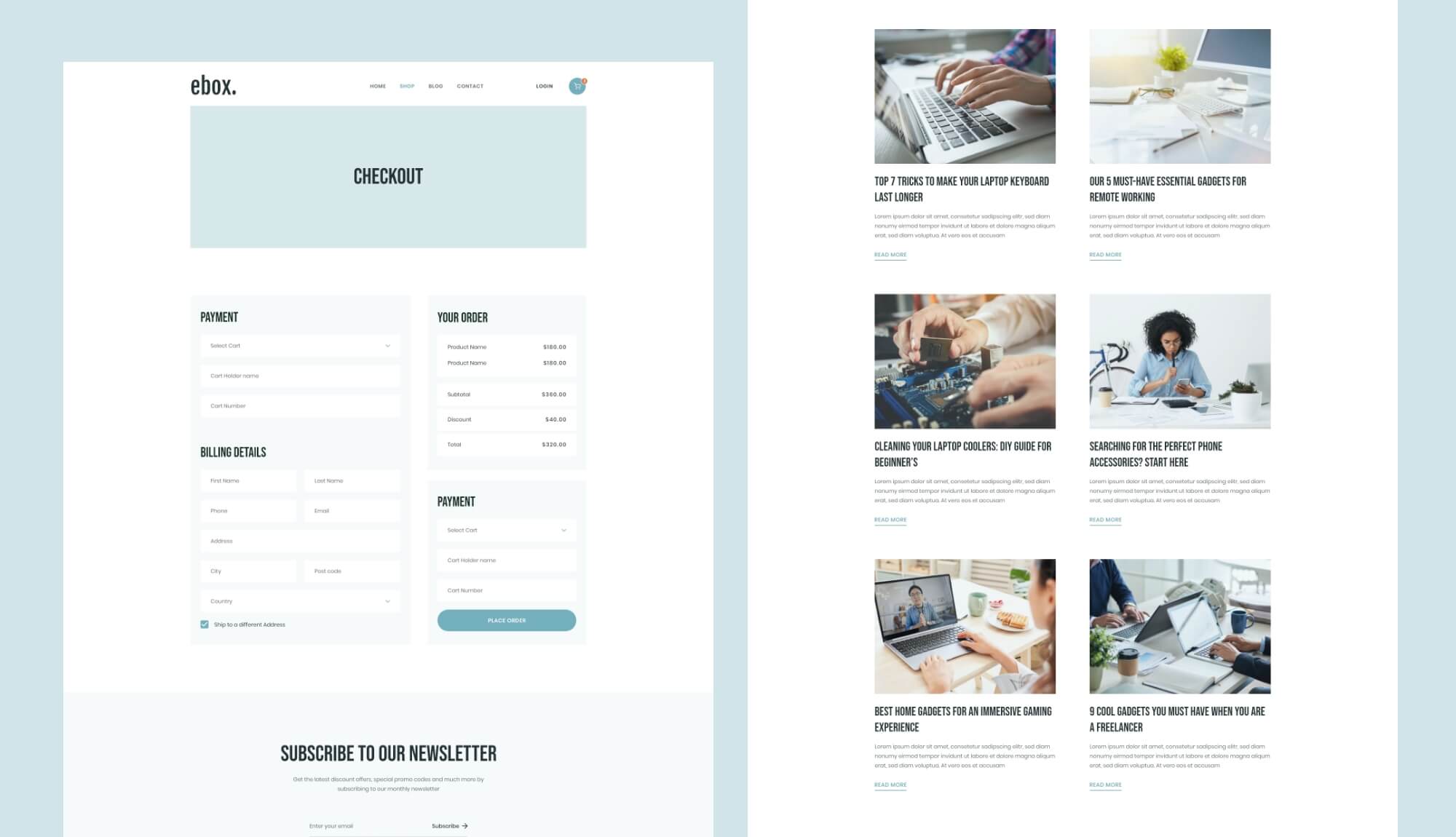 Ebox Checkout Page Banner