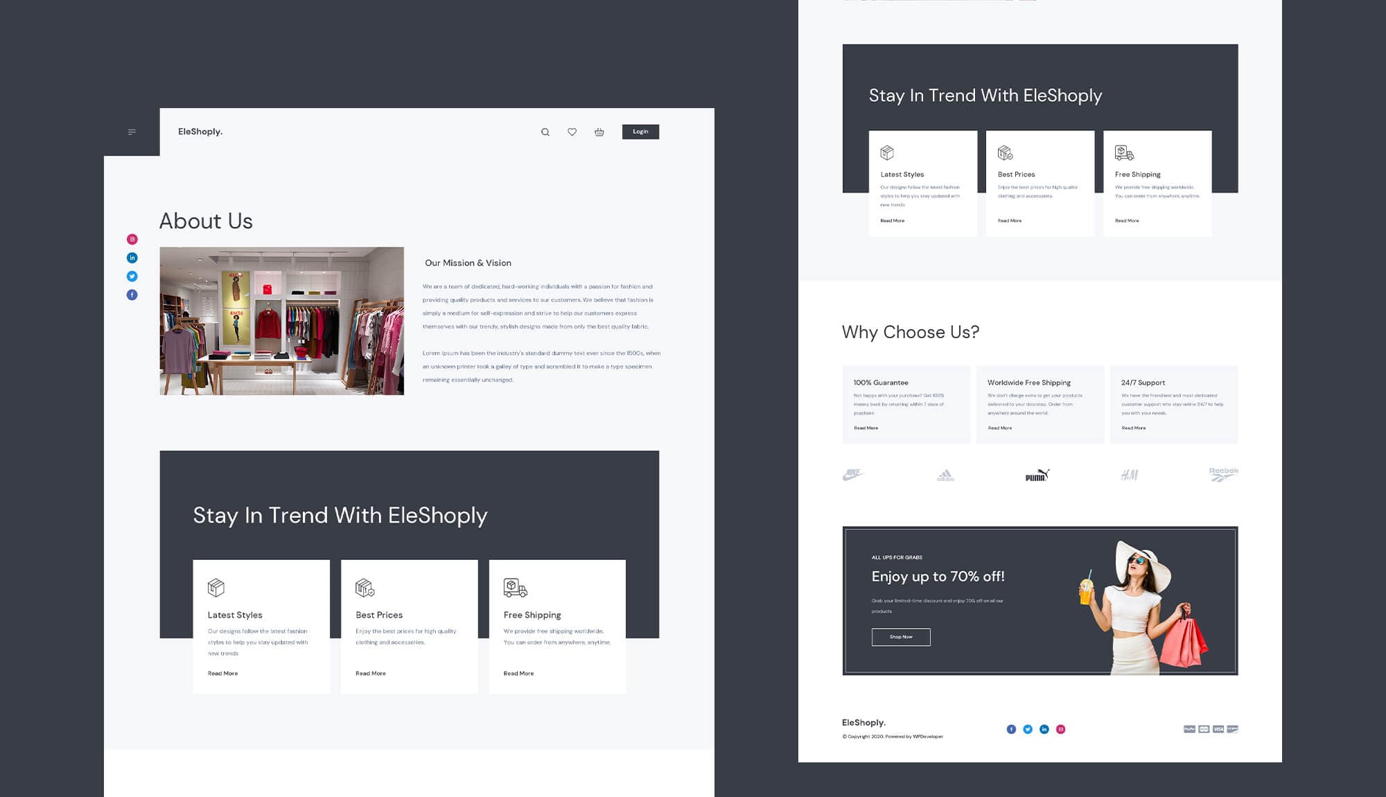 EleShoply About Page Banner