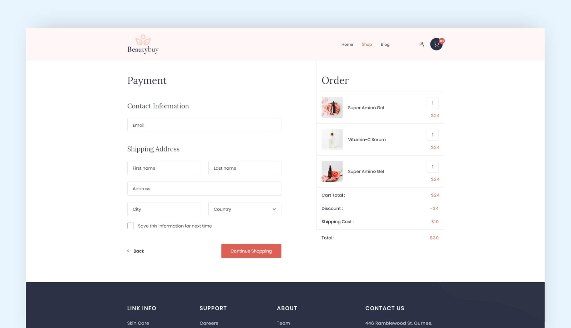 BeautyBuy Checkout Page Banner