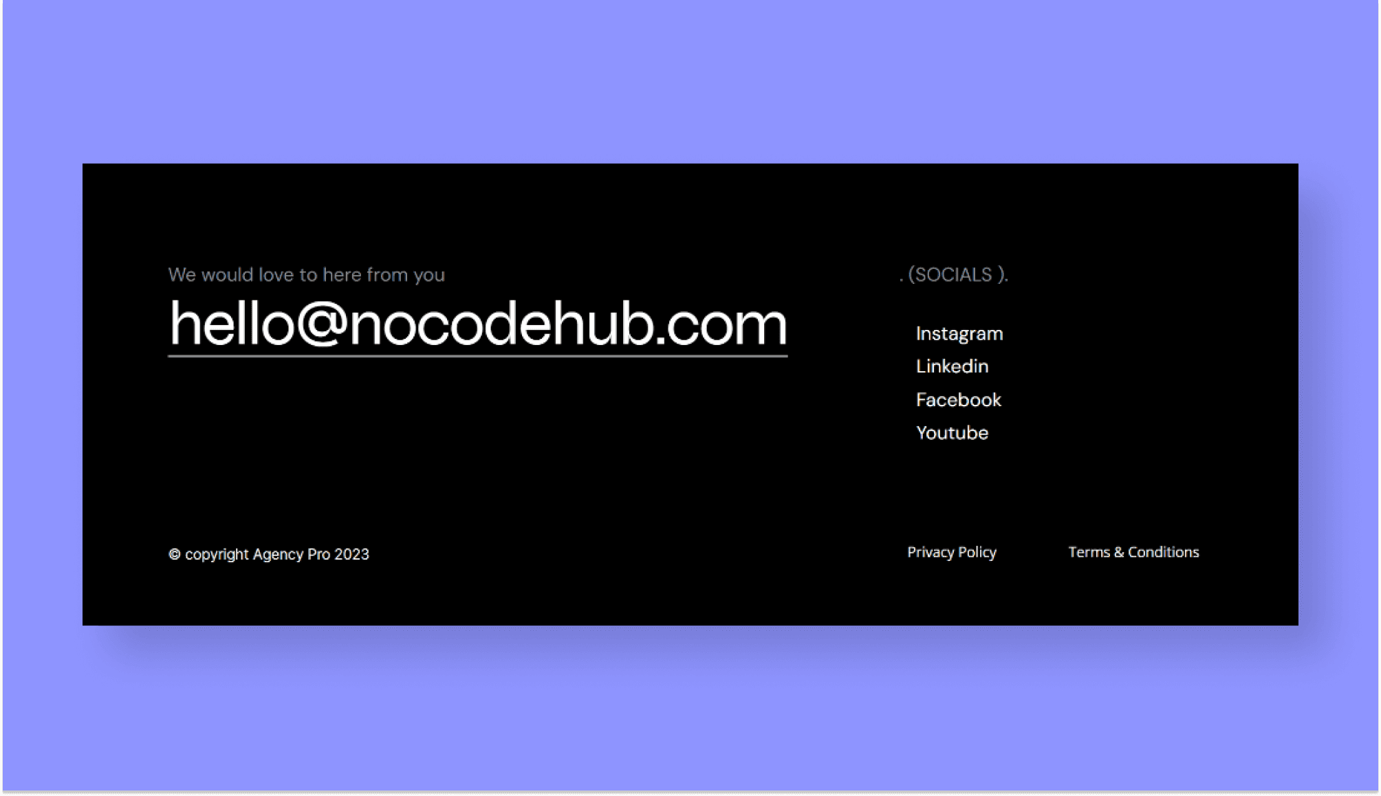 NooCodeHub Footer Section Banner