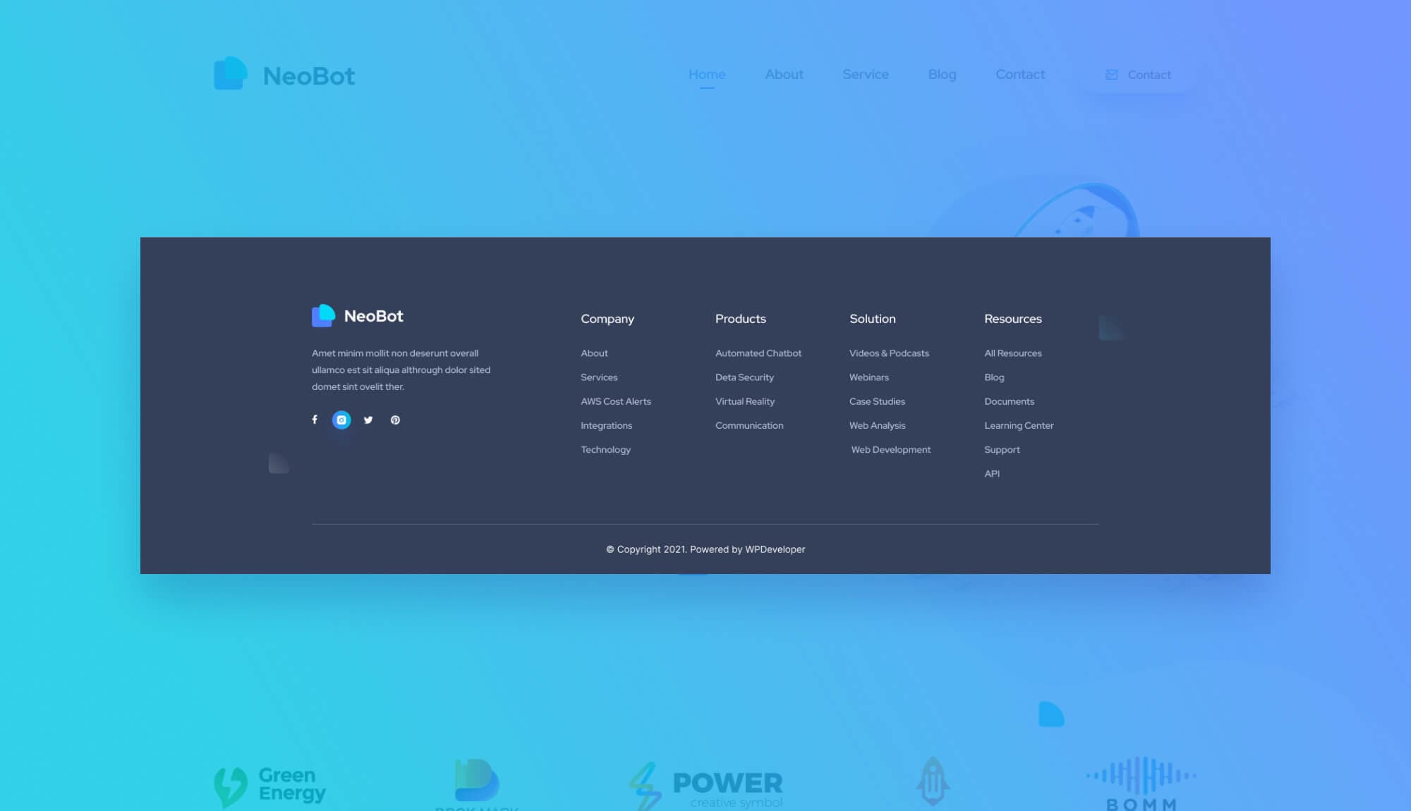NeoBot Footer Banner