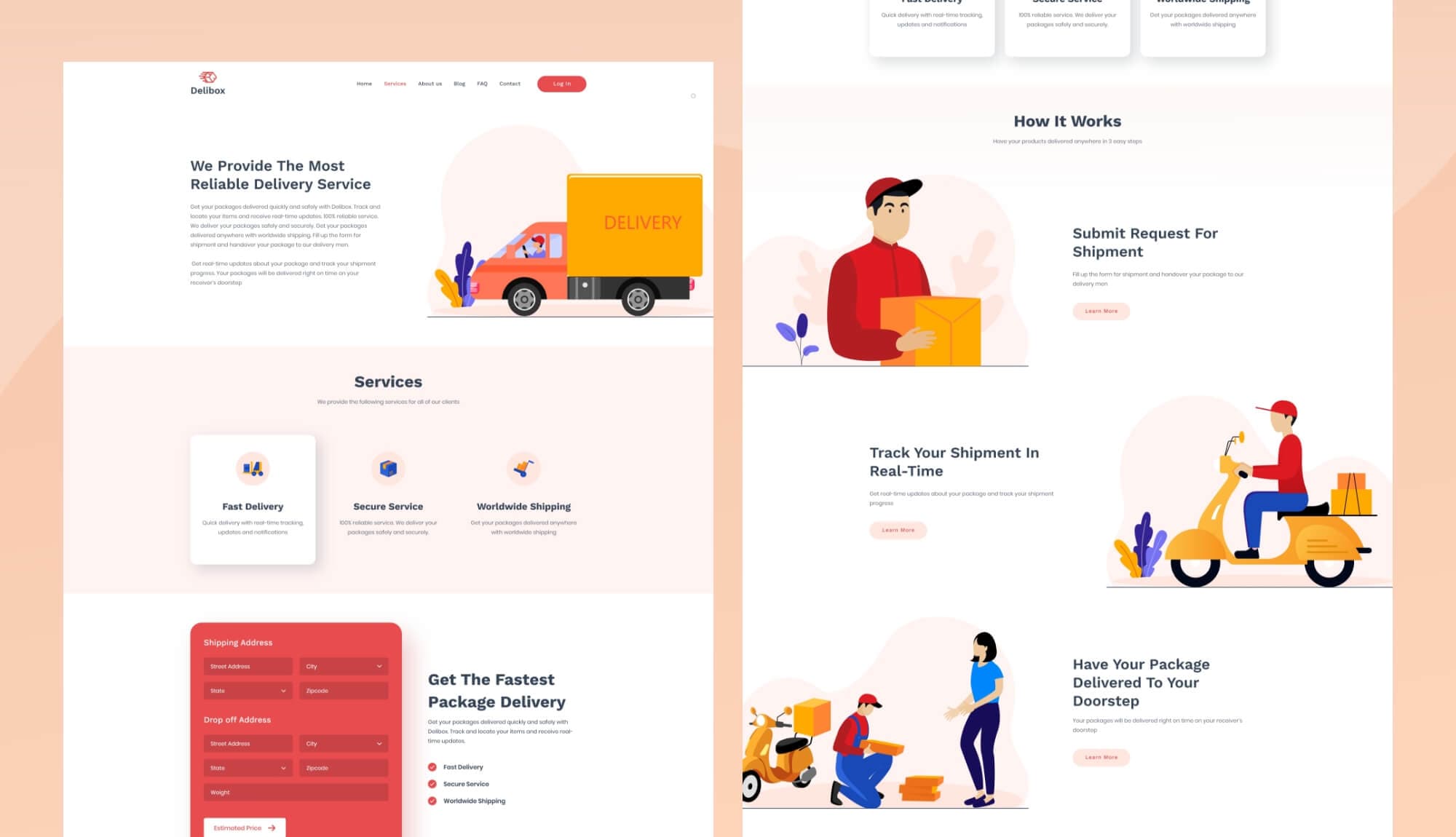 Delibox Price Estimation Form Section Banner