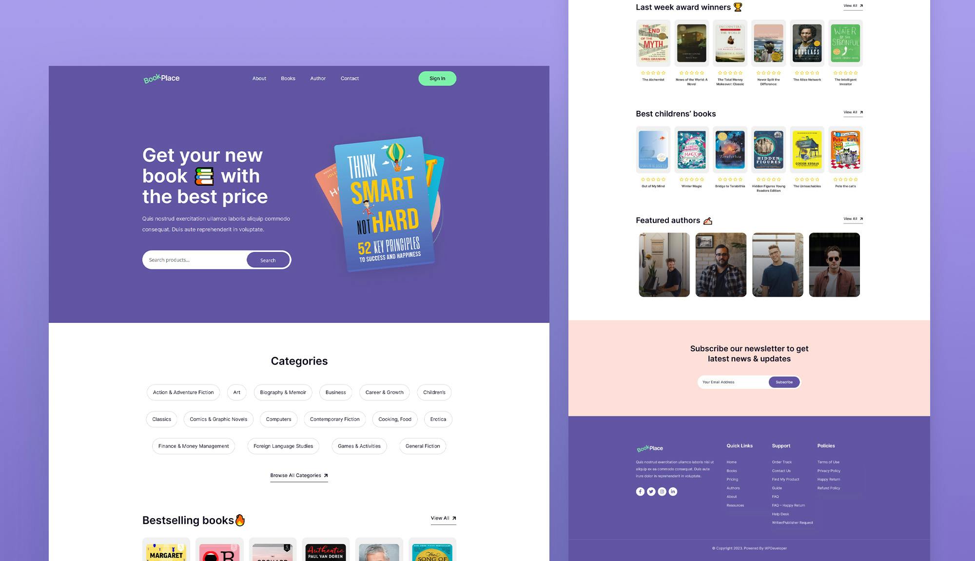 BookPlace - Bookstore Template Pack For Gutenberg Banner