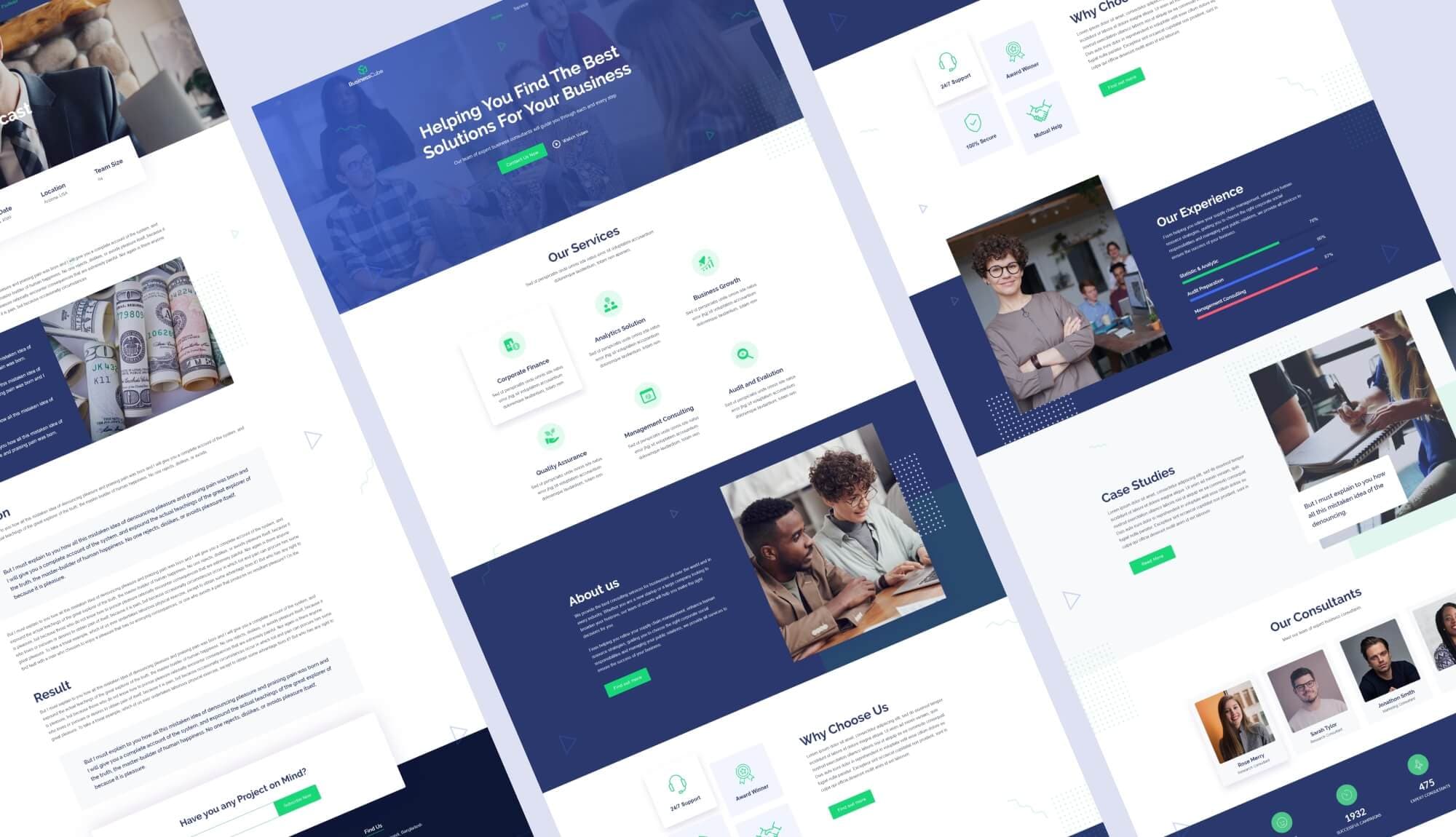 BusinessCube - Business Consultancy Website Template Banner