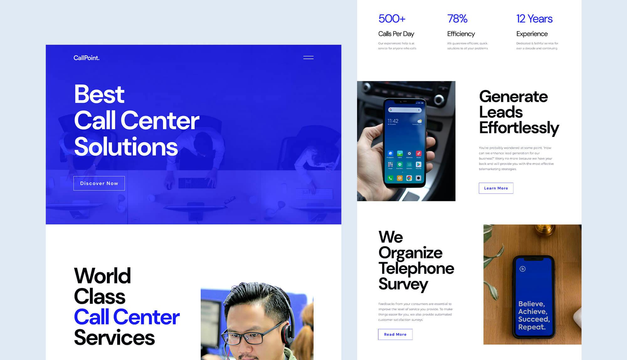 CallPoint - Call Center Website Template Banner