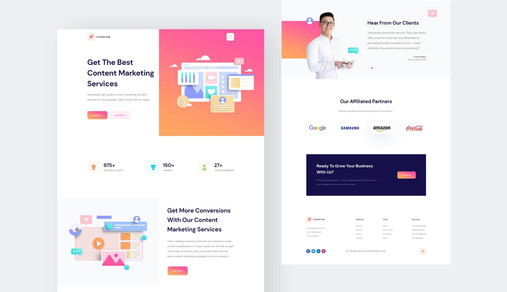 Content Hub - Content Marketing Website Template For Elementor | Templately