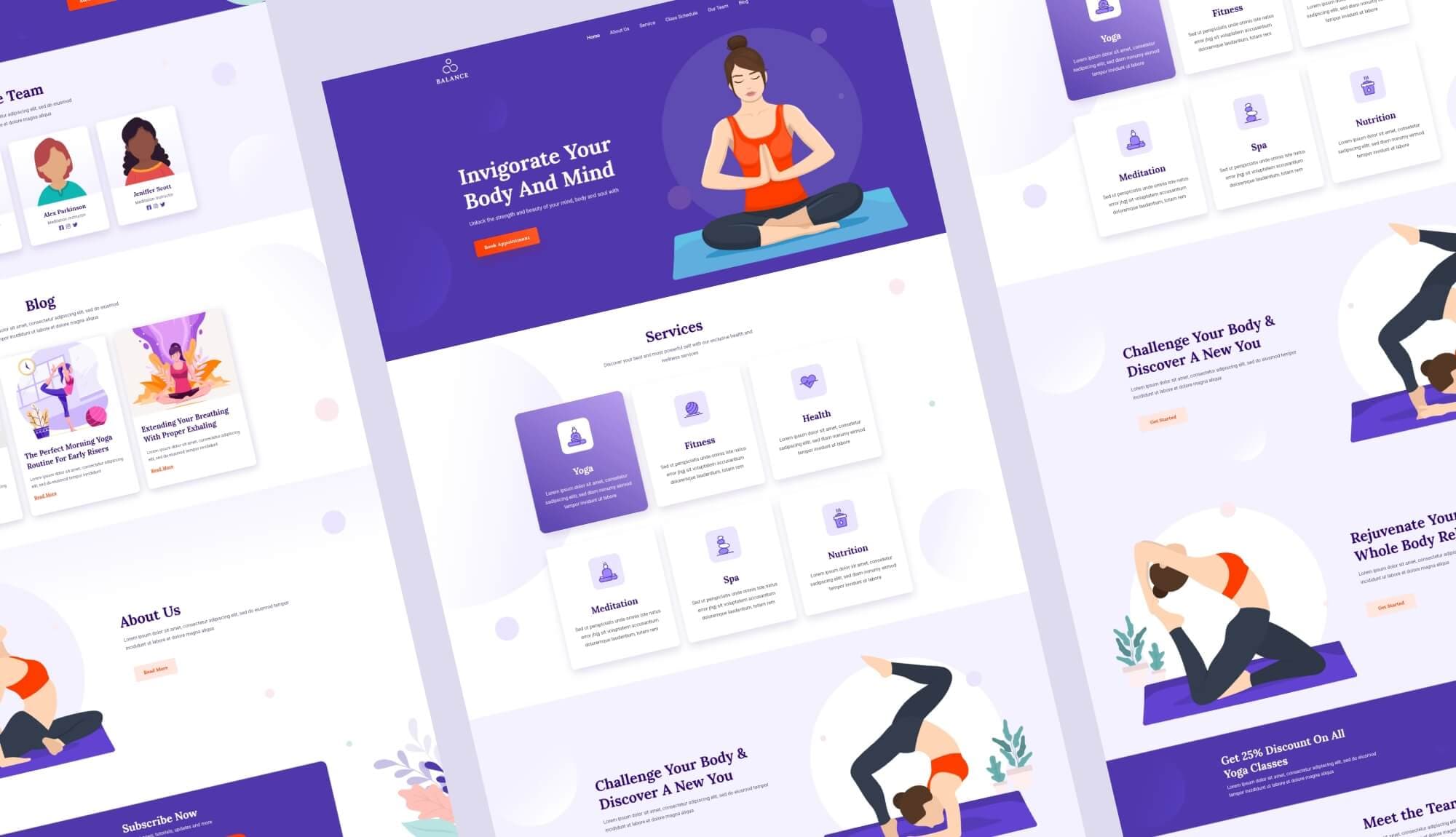 Balance Health & Wellness Template for Elementor Banner