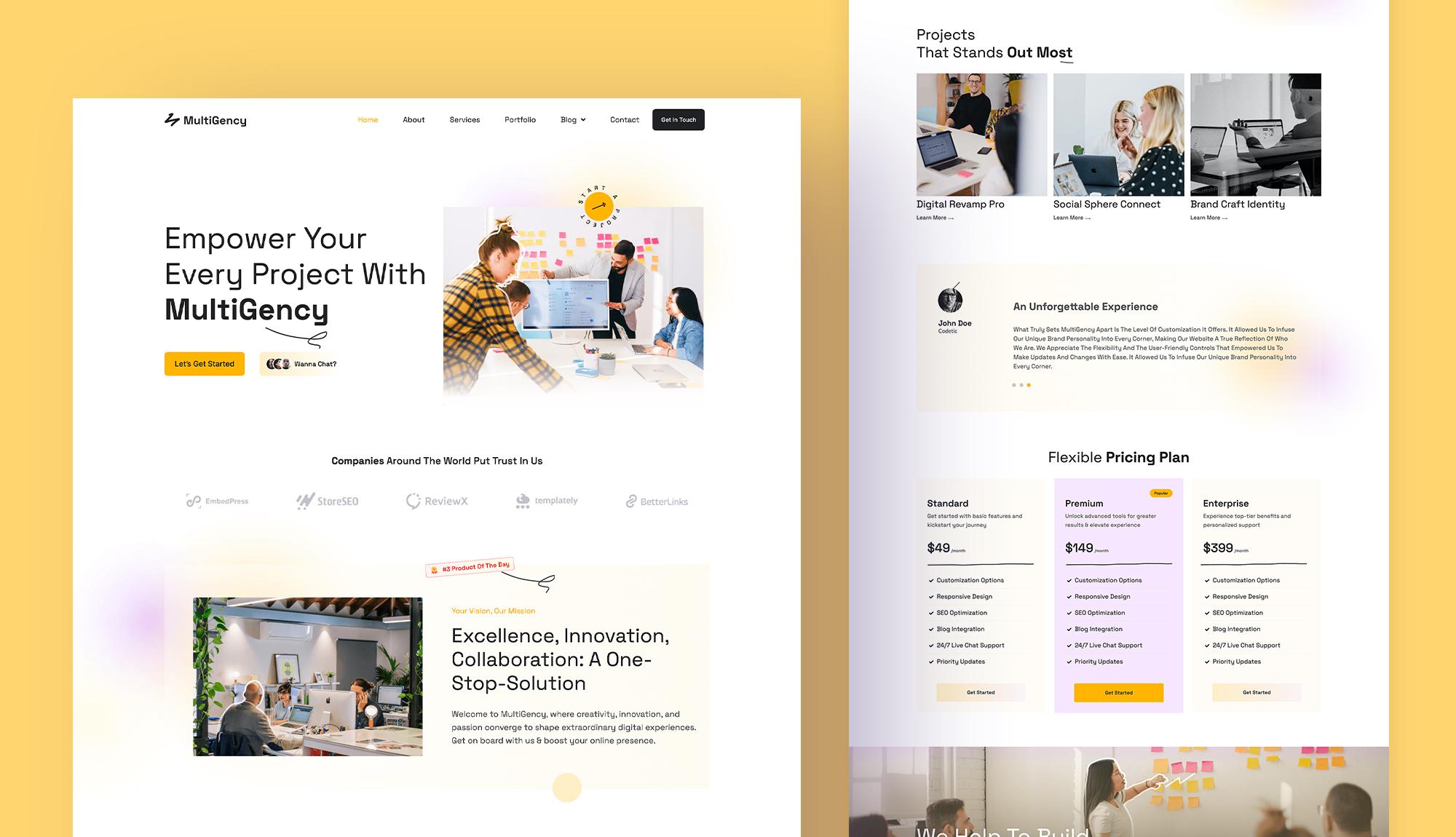 MultiGency - Multipurpose Website Template For Elementor Banner