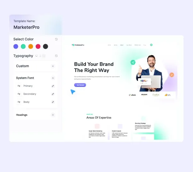 Global color and typography updates rolling across pages