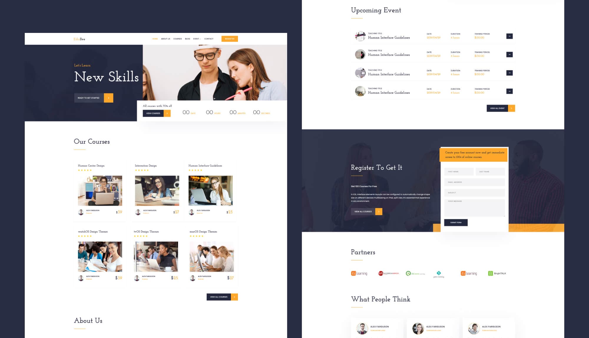 EduBee Home Page For Gutenberg Banner