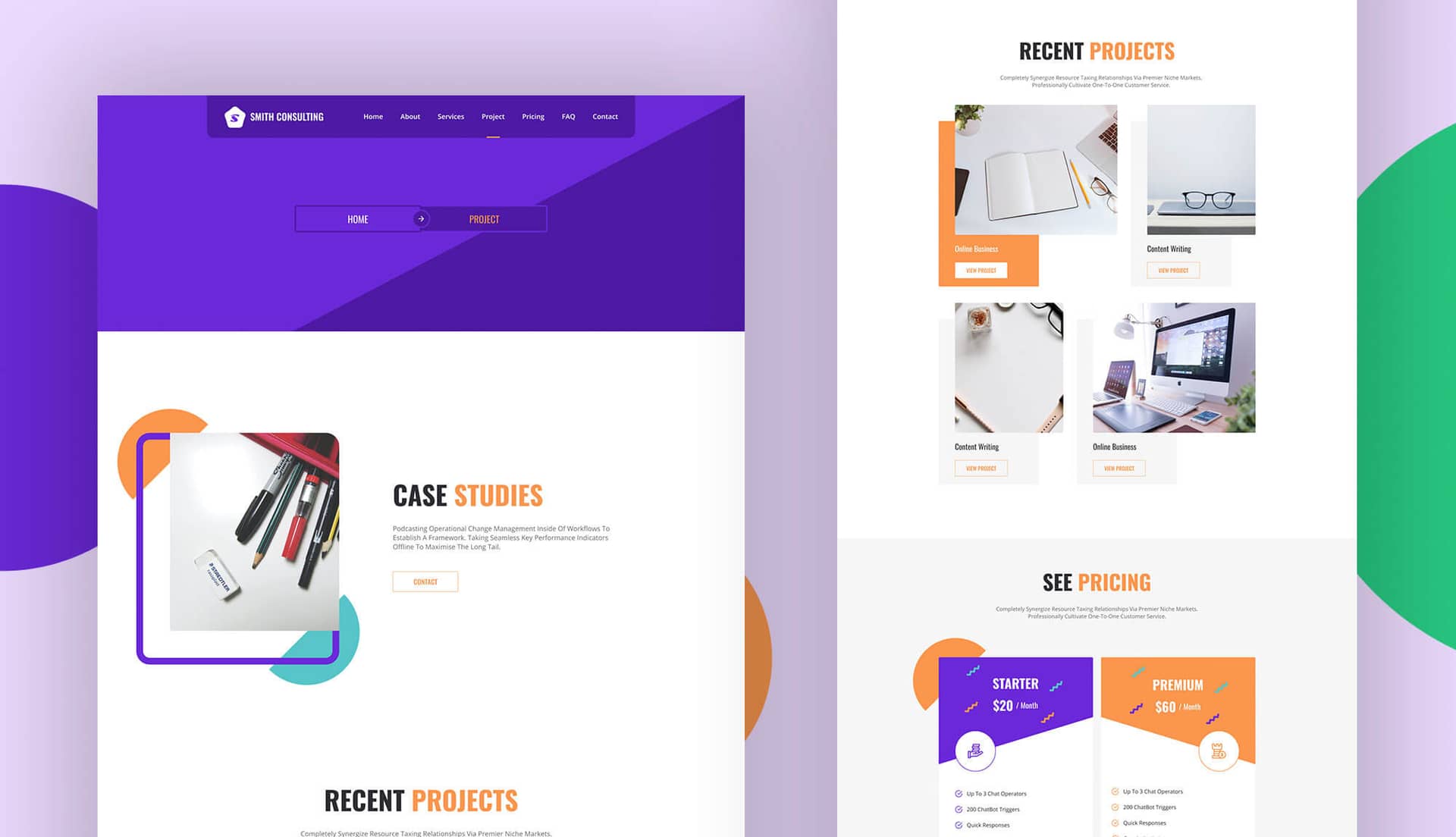 Smith Consulting Projects Page By Templately