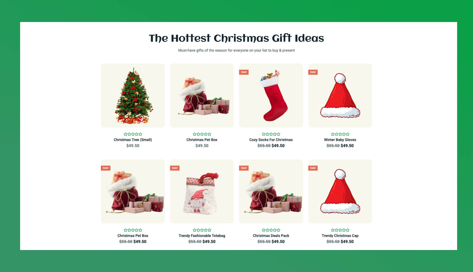 MerryGift Christmas Products Section For Gutenberg Banner