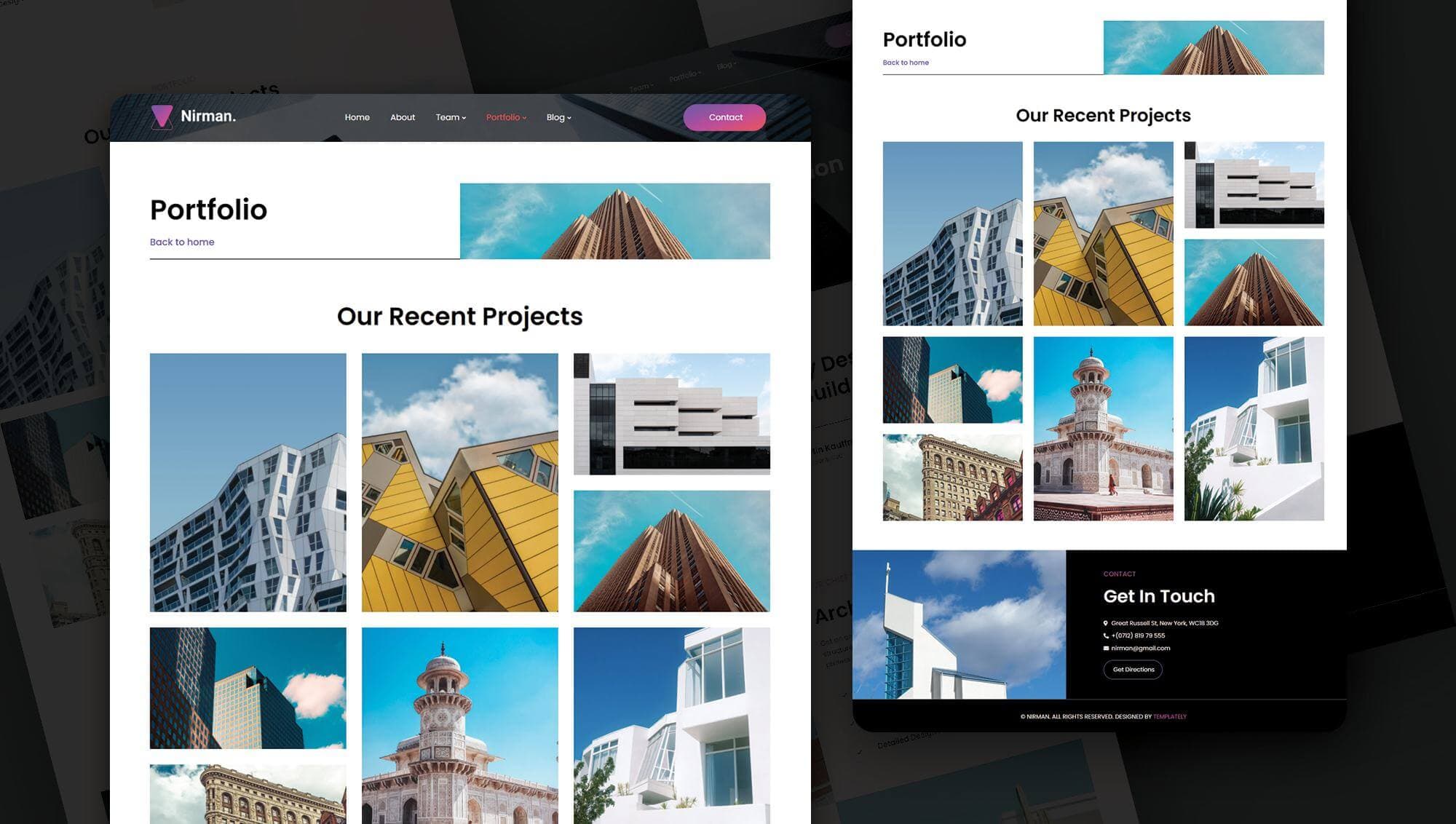 Nirman Portfolio Page Banner
