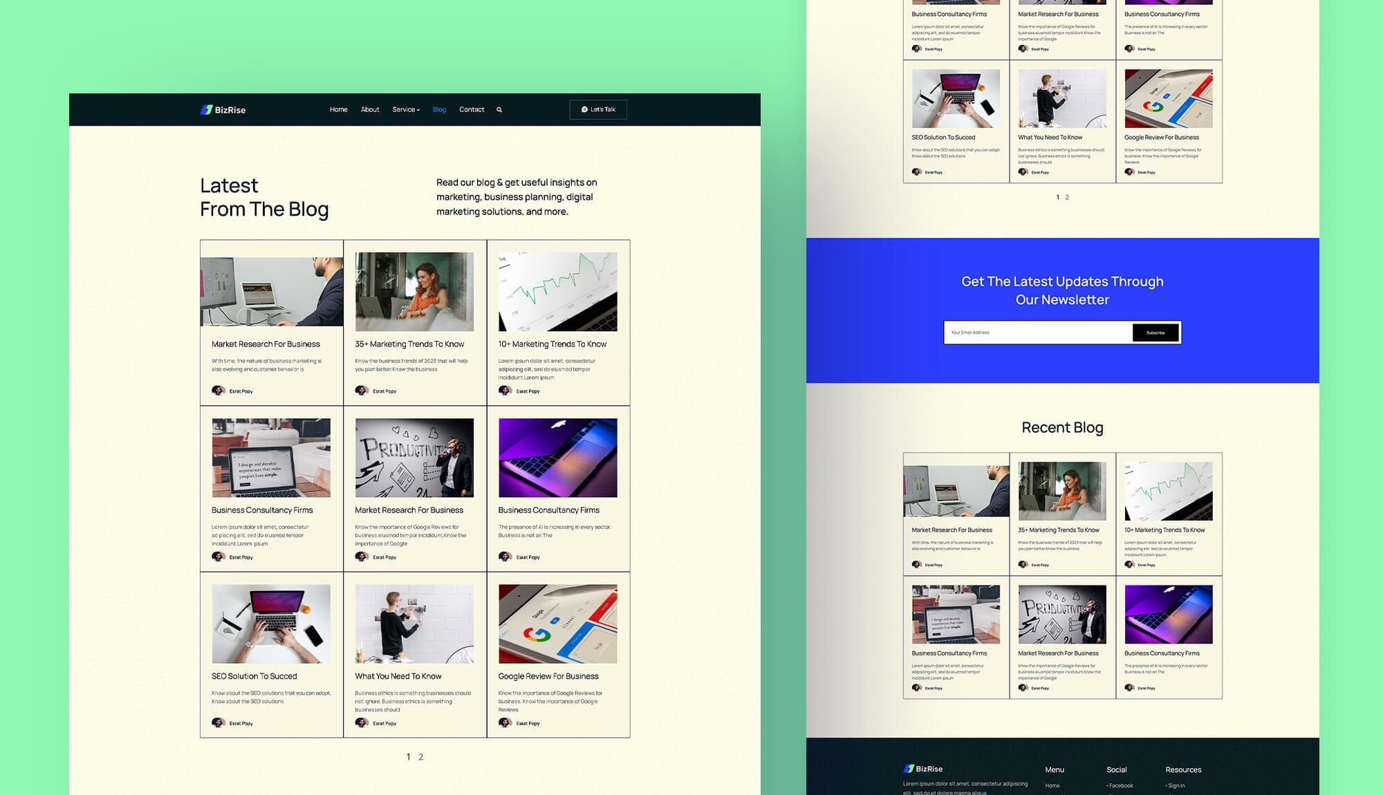 BizRise Blog Page Banner