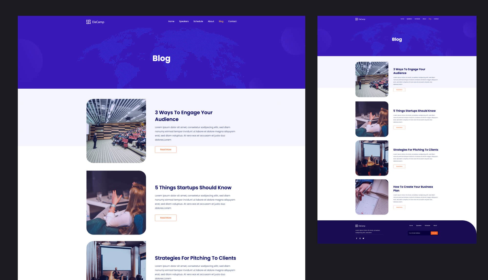 EleCamp Blog Page For Gutenberg By Templately