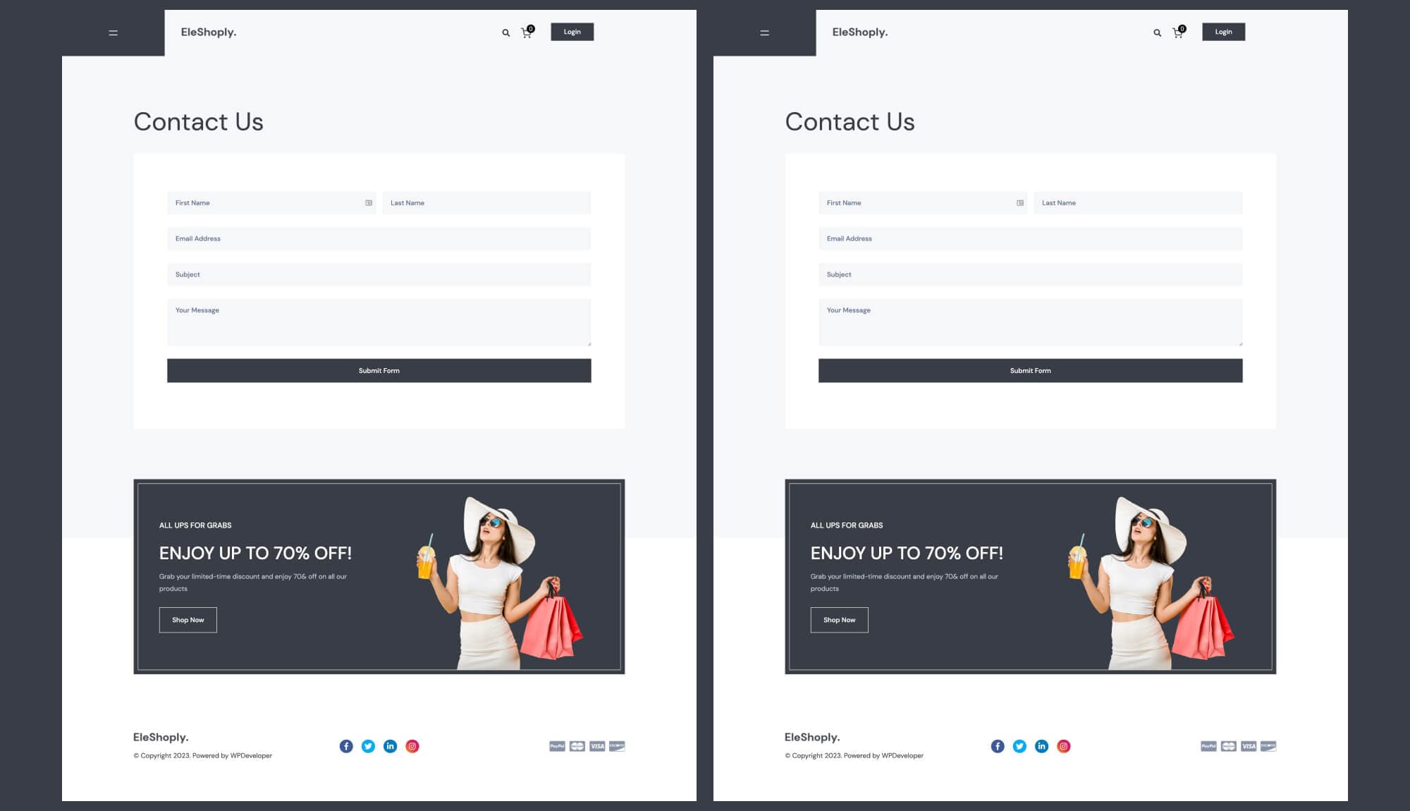 EleShoply Ecommerce Website Template For Gutenberg Contact Page EleShoply Ecommerce Website Template For Gutenberg Contact Page