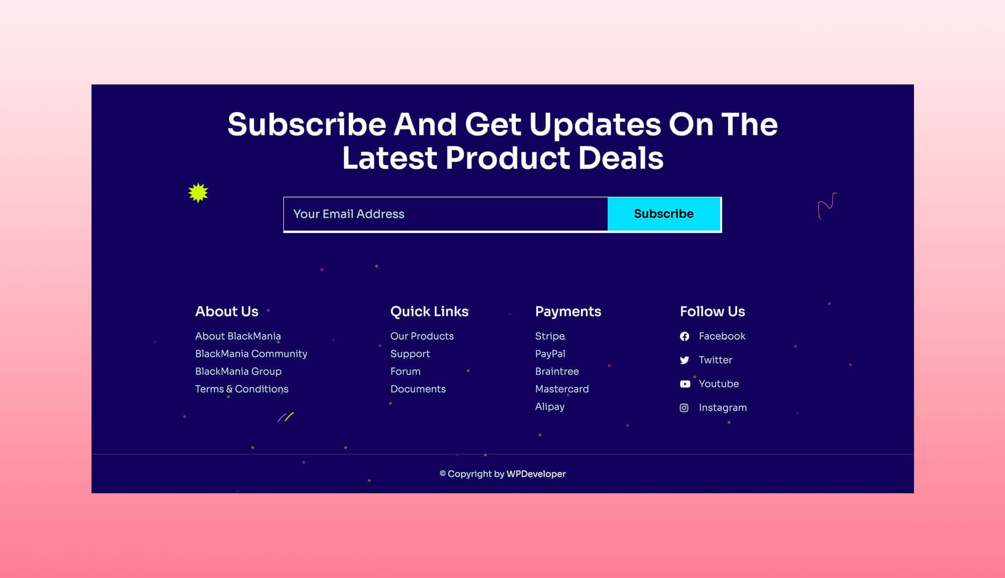 BlackMania Cyber Monday Footer Section Banner