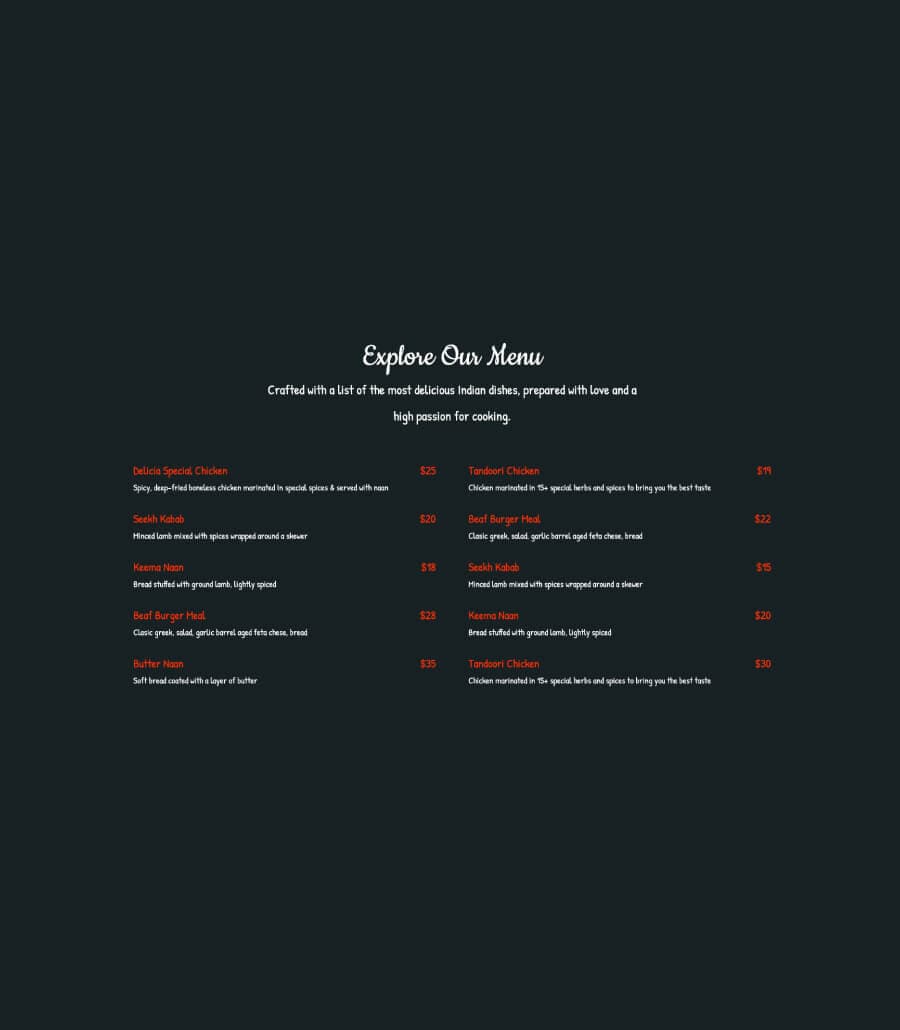 Desilicious Menu List Section thumbnail