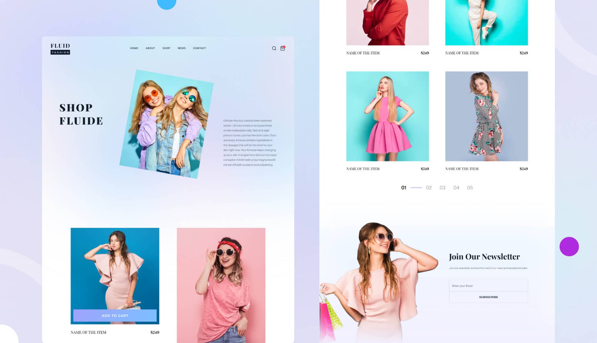 Fluid Fashion Shop Page By Templately