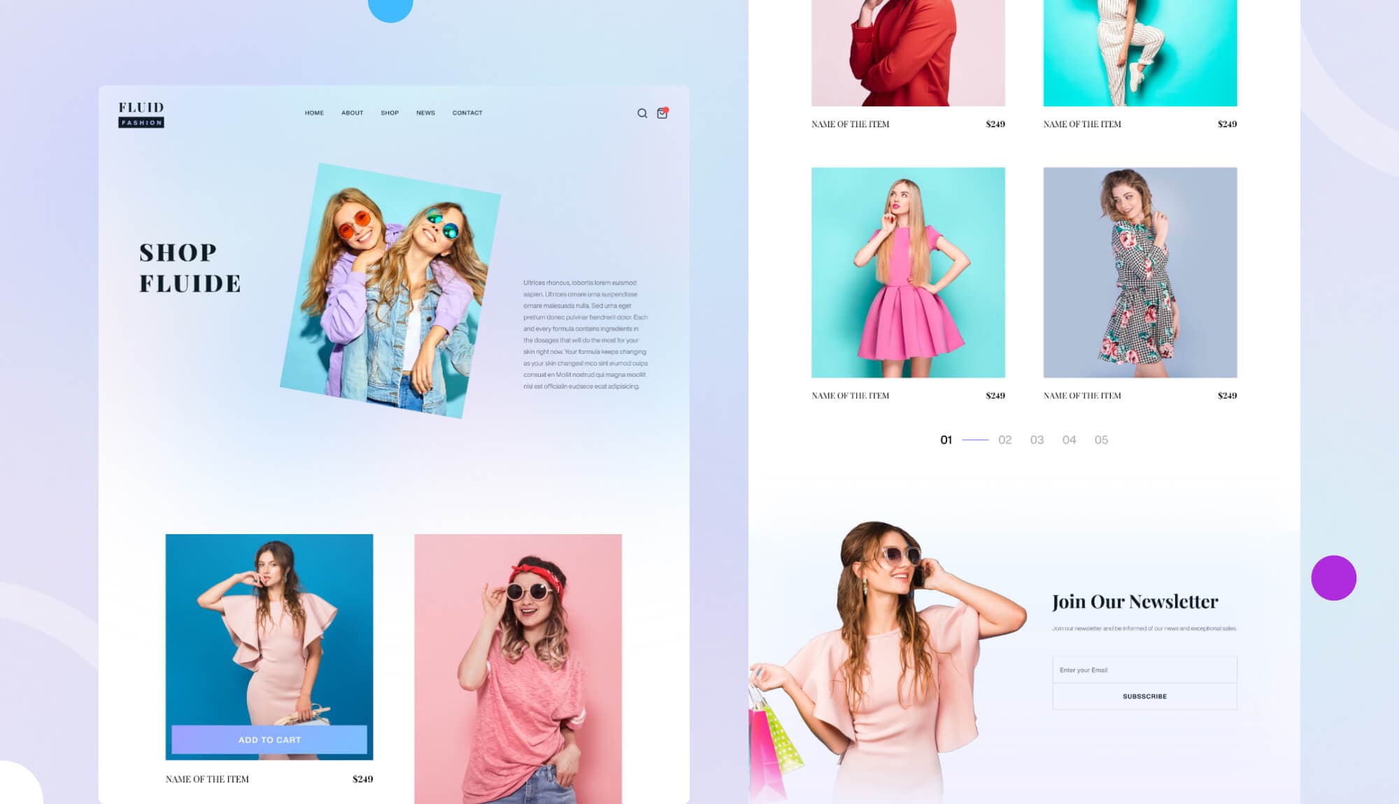 Fluid Fashion Shop Page Banner