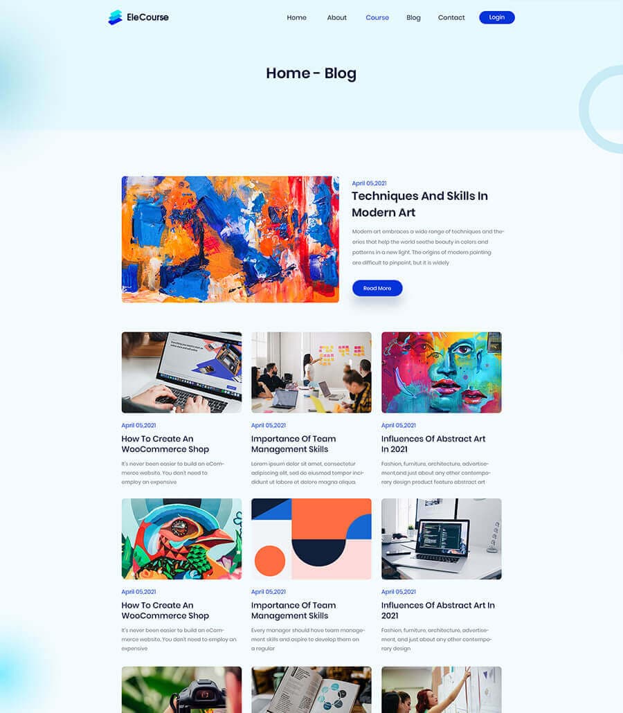 EleCourse Blog Page thumbnail