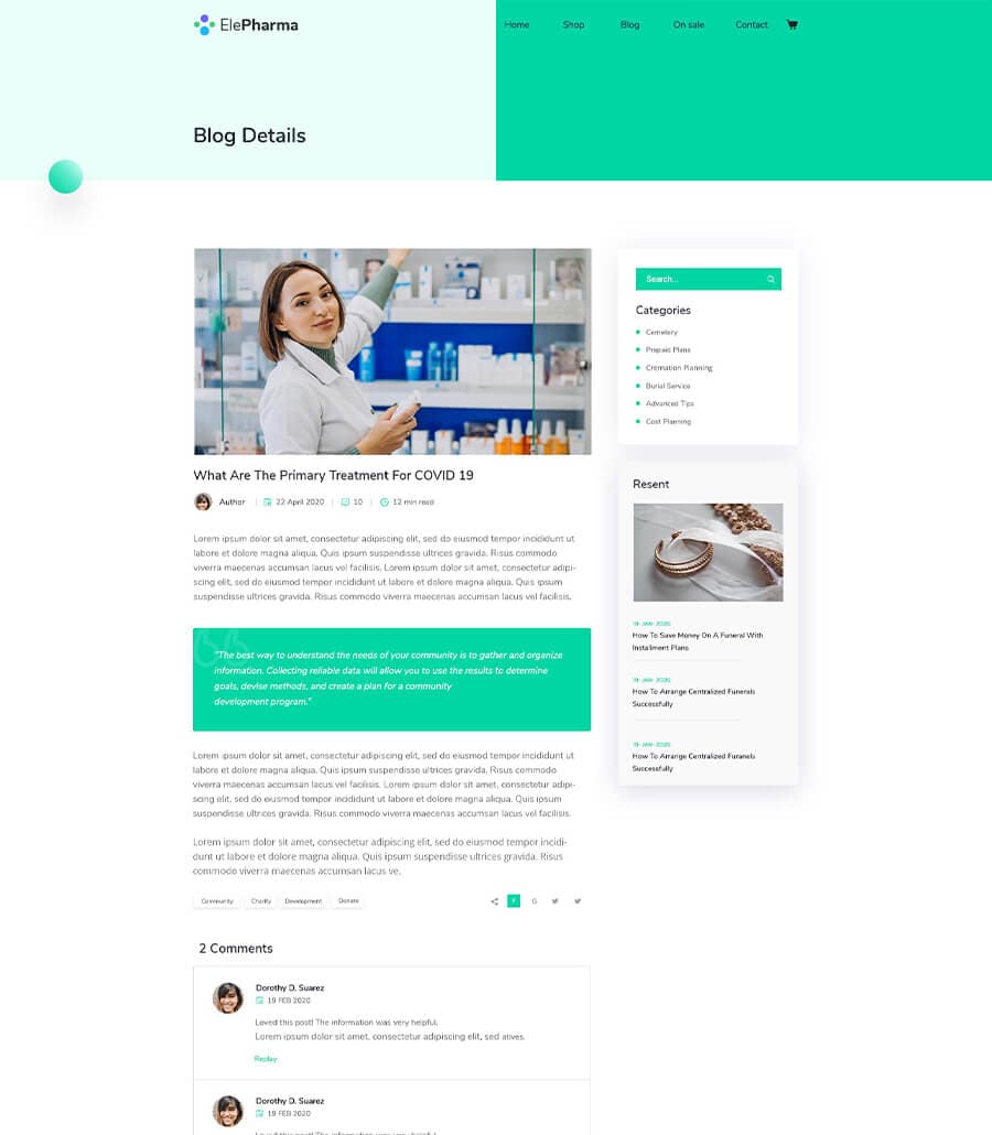 ElePharma Single Post Page thumbnail