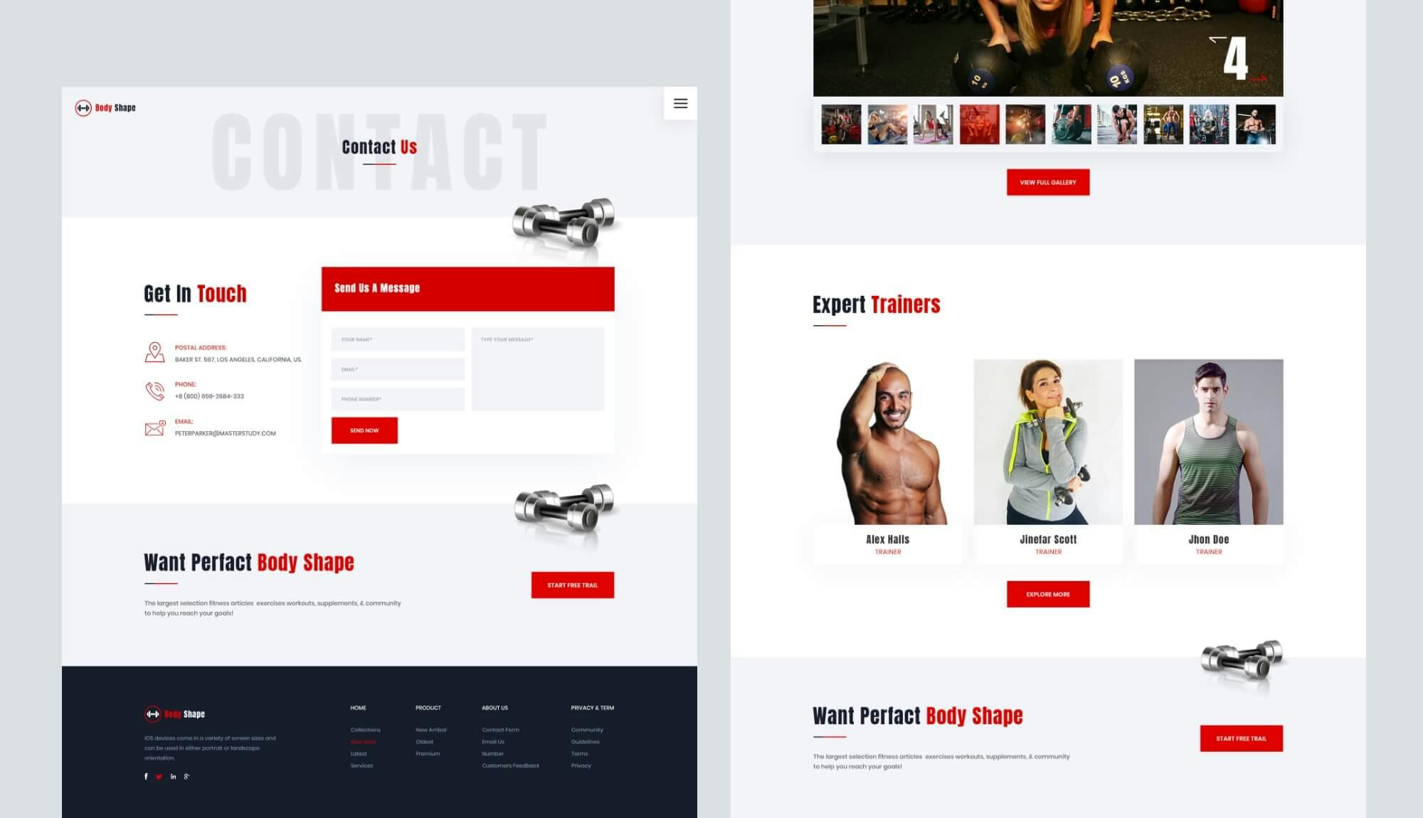 FitCut Fitness Contact Banner