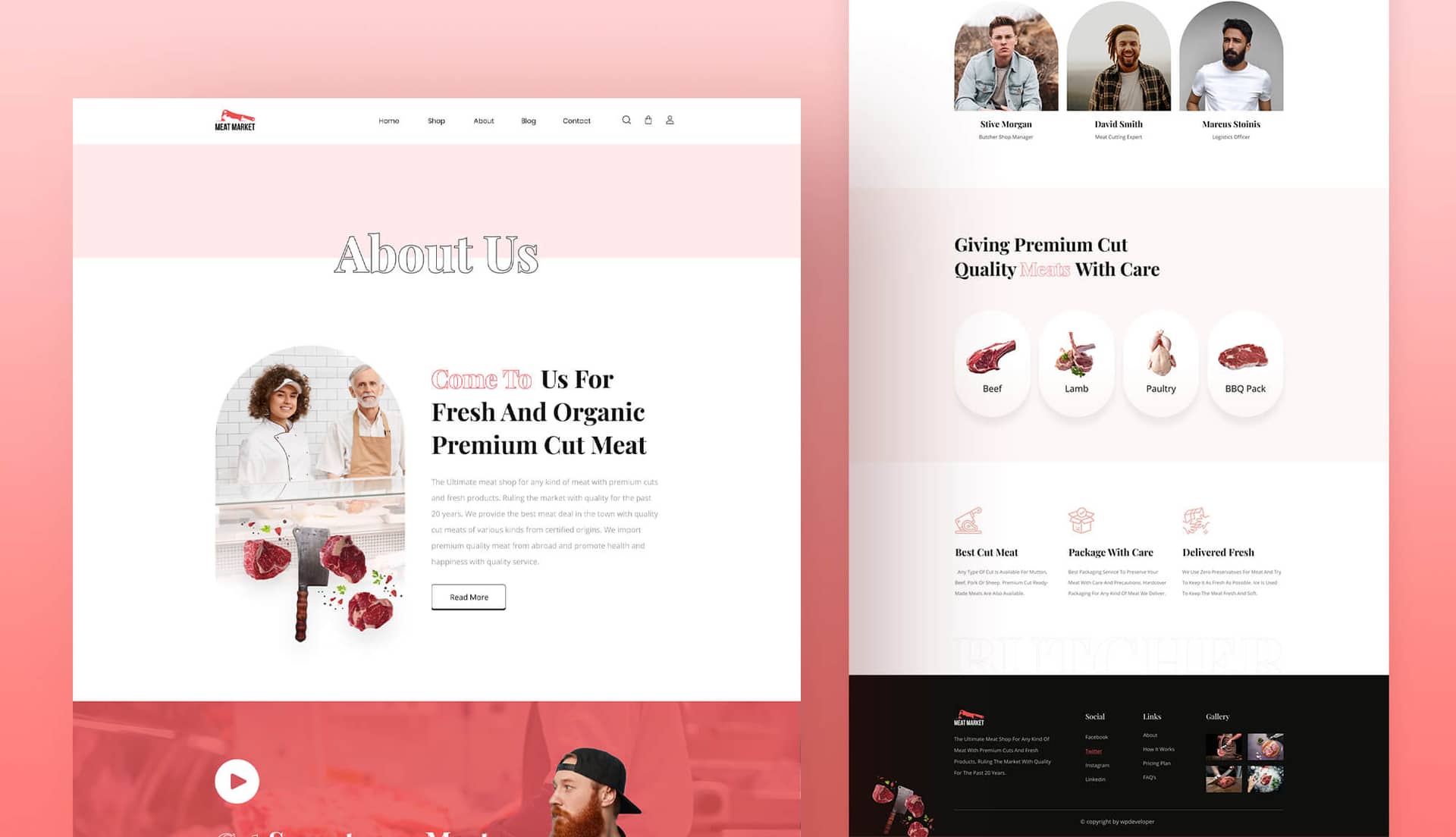 Meat Market About Page By Templately