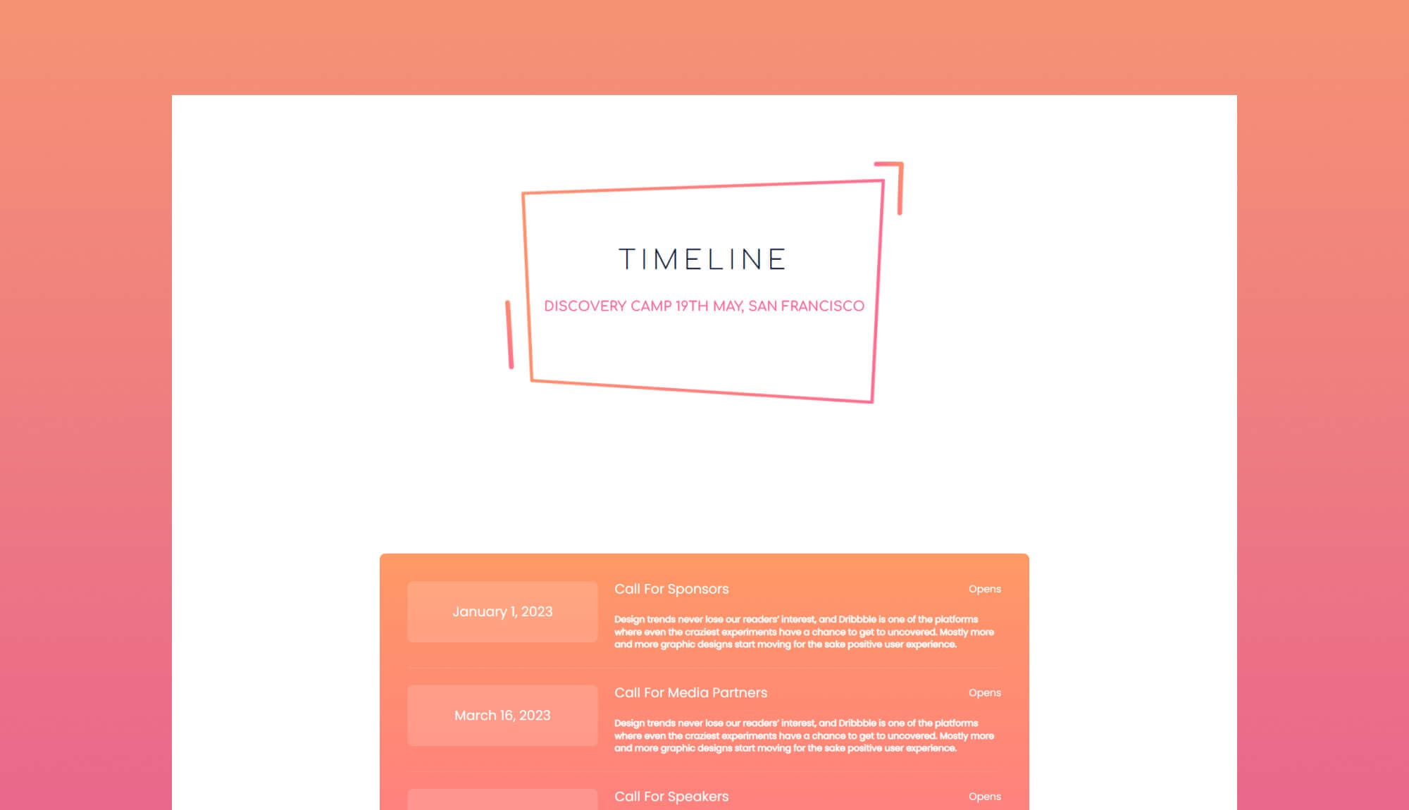 EventGree Timeline Page Lite For Gutenberg Banner