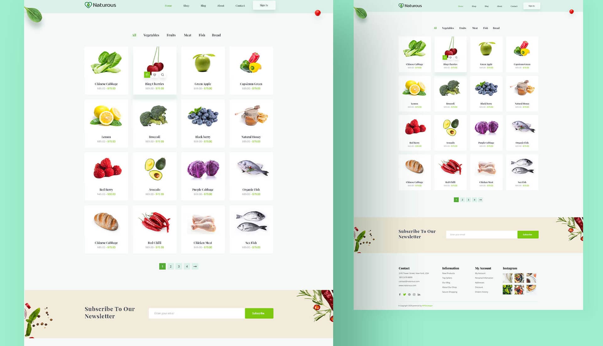 Naturous Shop Grid Page By Templately