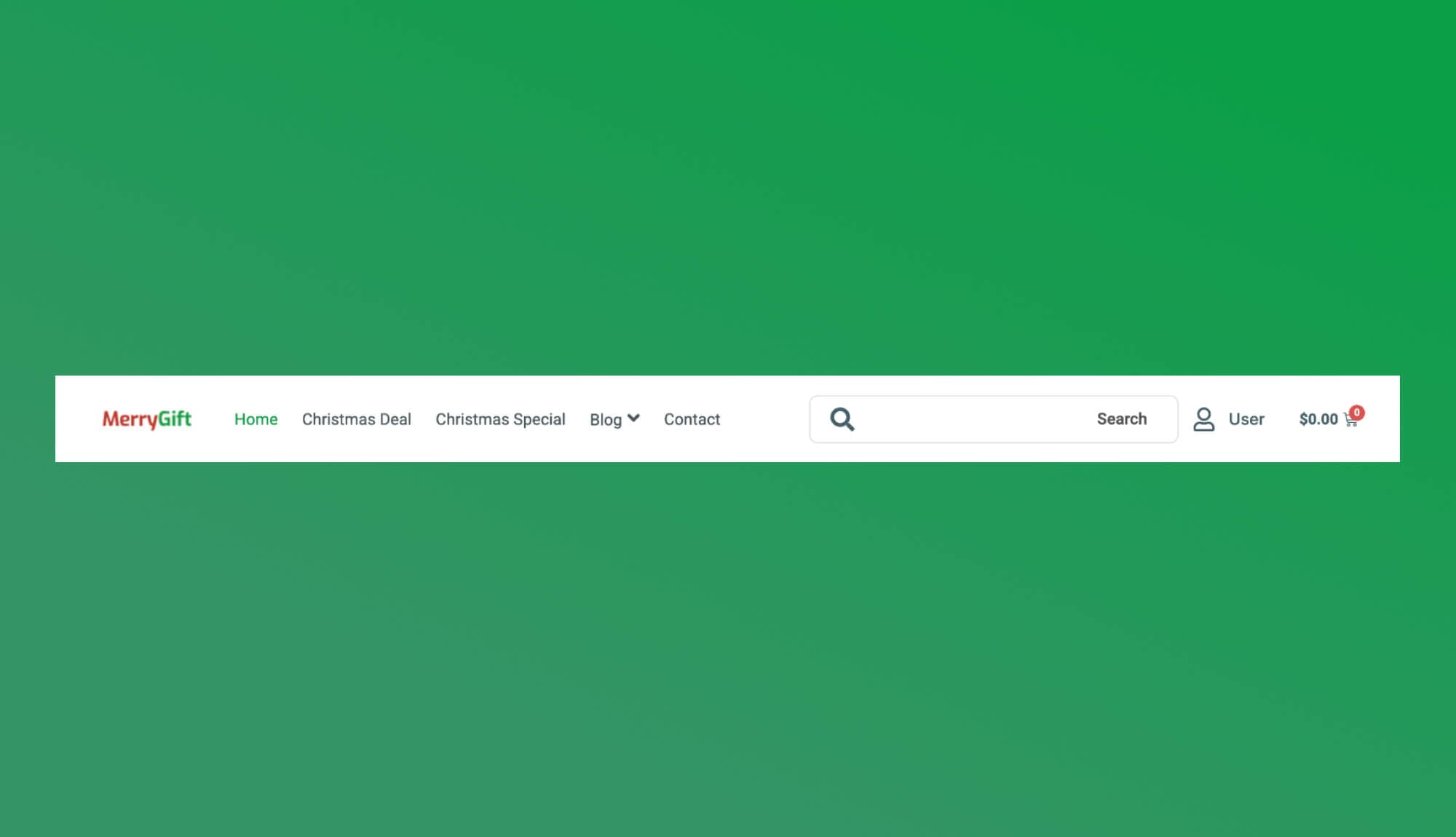 MerryGift Christmas Header Section For Gutenberg Banner